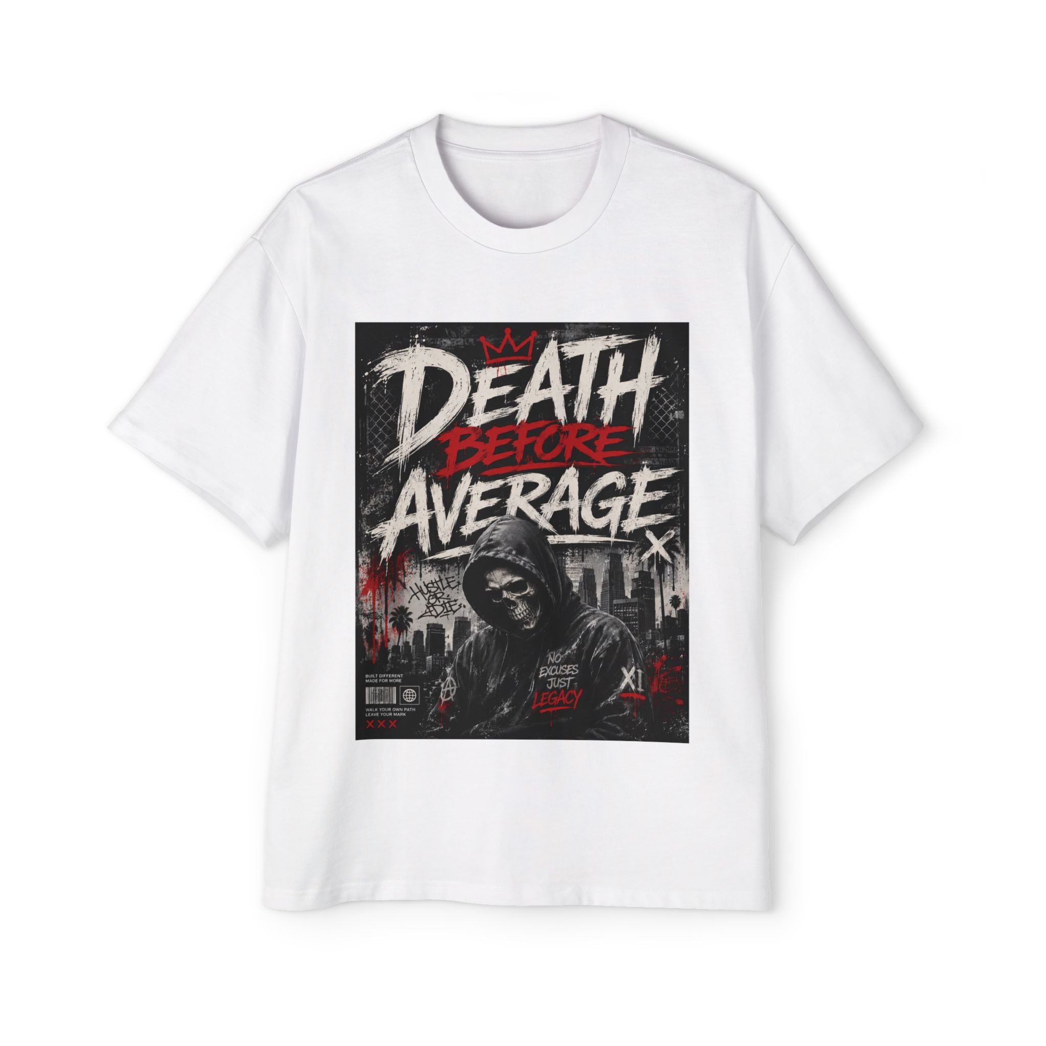 Death Before Average Graphic Tee — Men's Oversized Streetwear