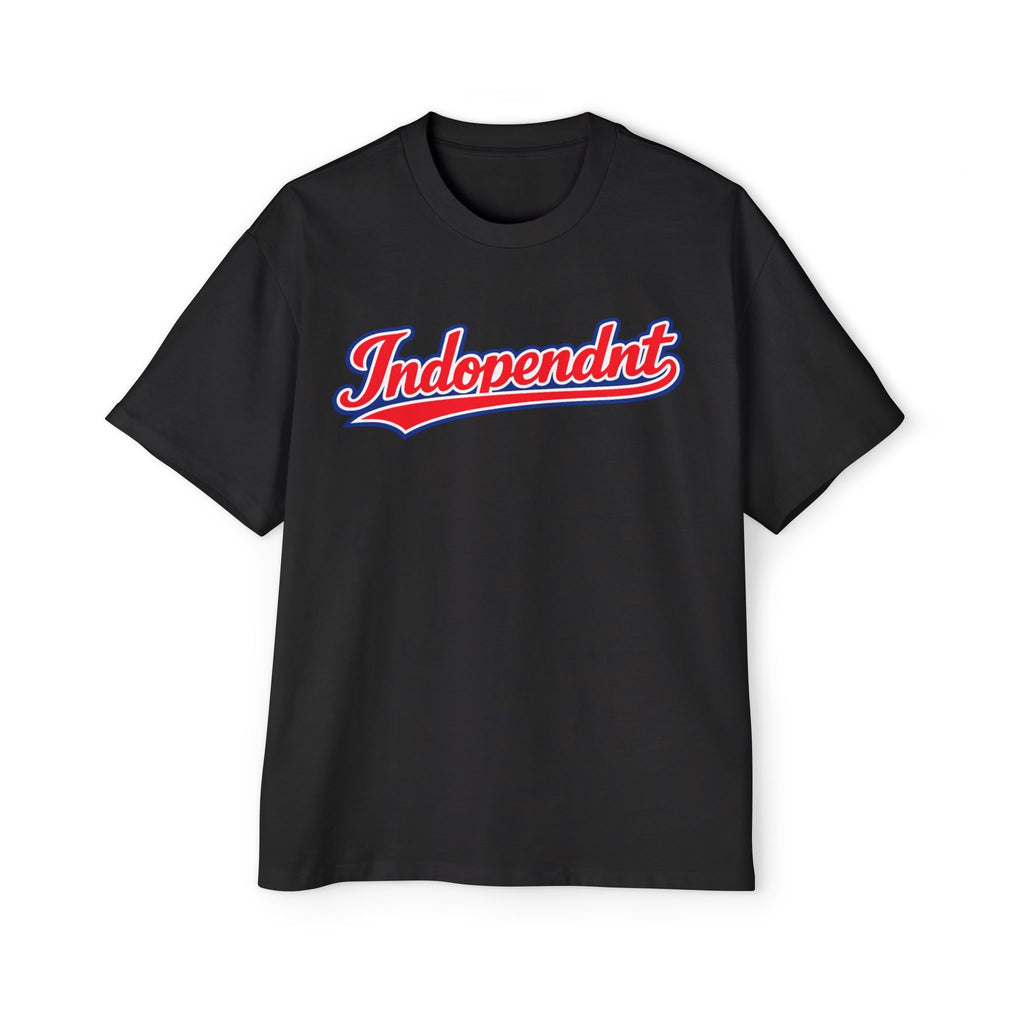 Graphic Tee — "Indopendnt" Retro Script Baseball Shirt