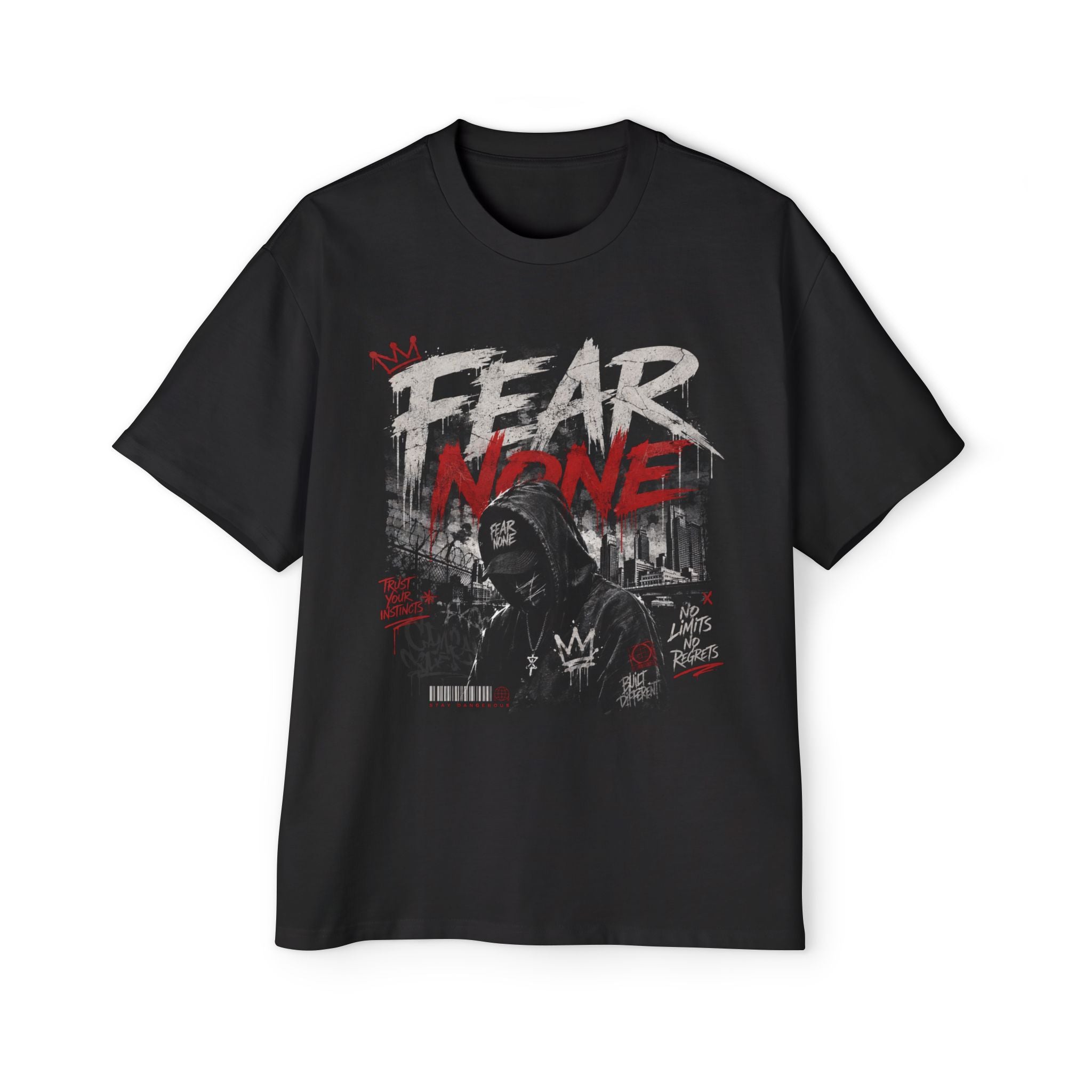 Fear None Graphic Tee — Men's Oversized Streetwear T-Shirt