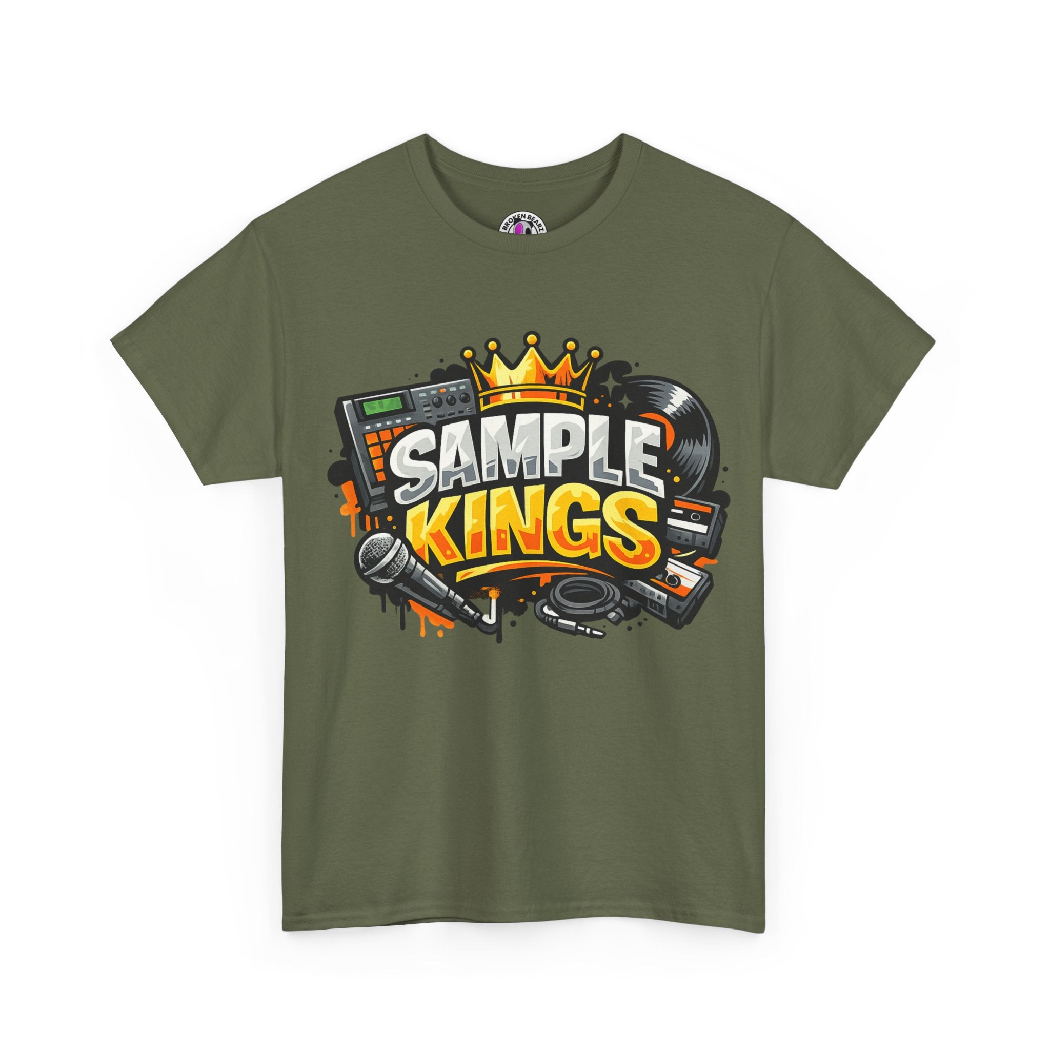 Sample Kings T-Shirt — DJ Vinyl Music Tee with Crown Graphic