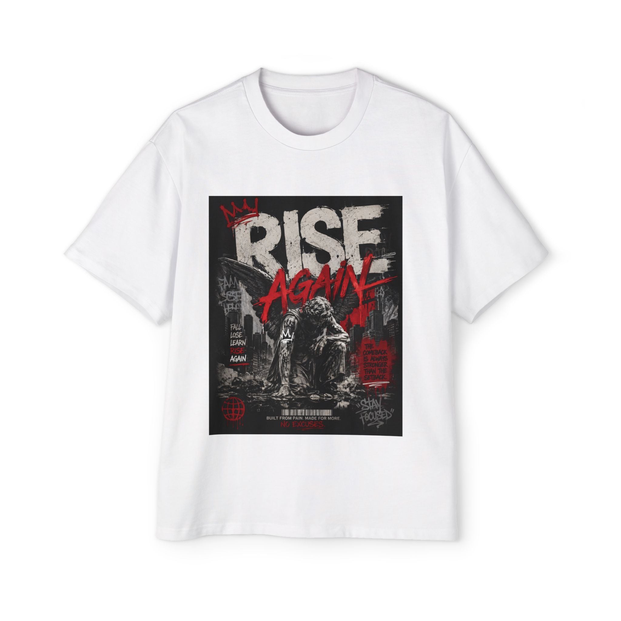Rise Again Graphic Tee — Urban Streetwear Men’s Oversized T-Shirt