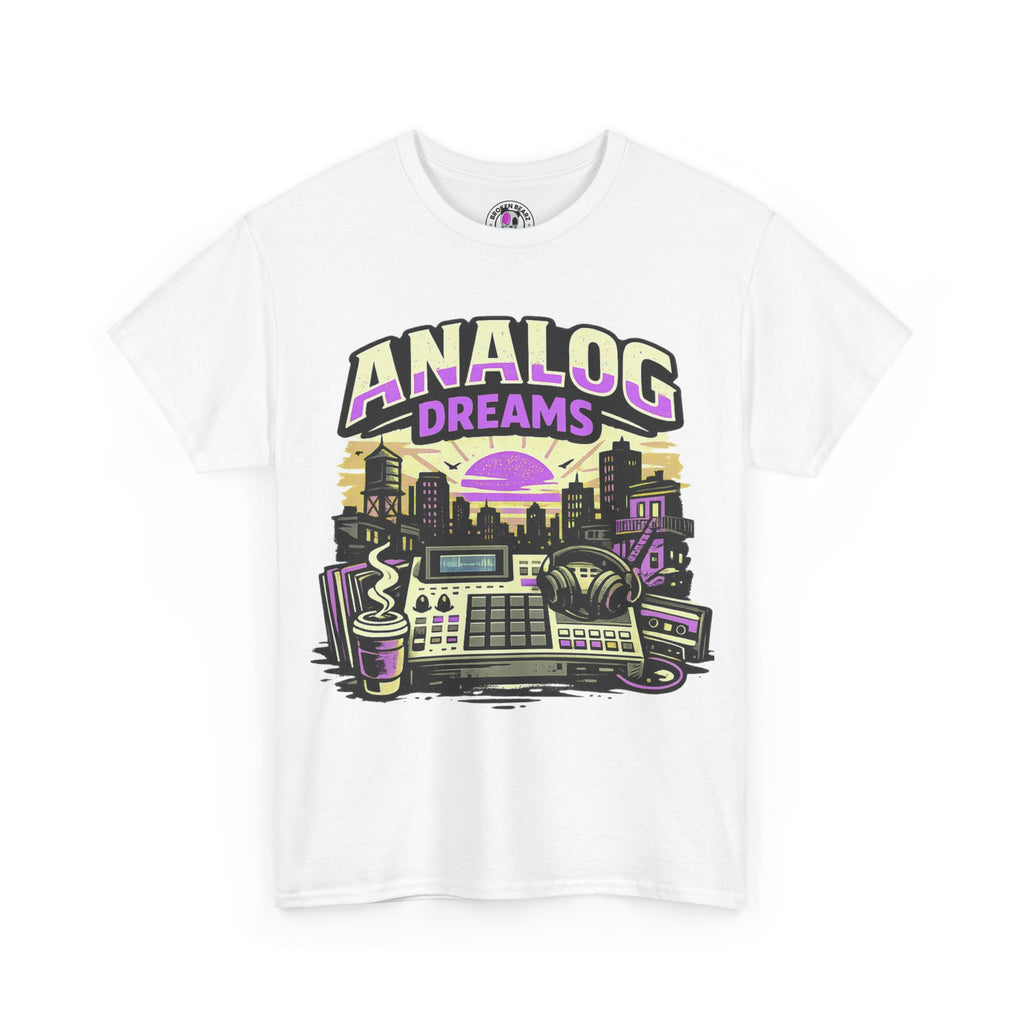 Analog Dreams Tee — Retro Synthwave Music Producer T-Shirt