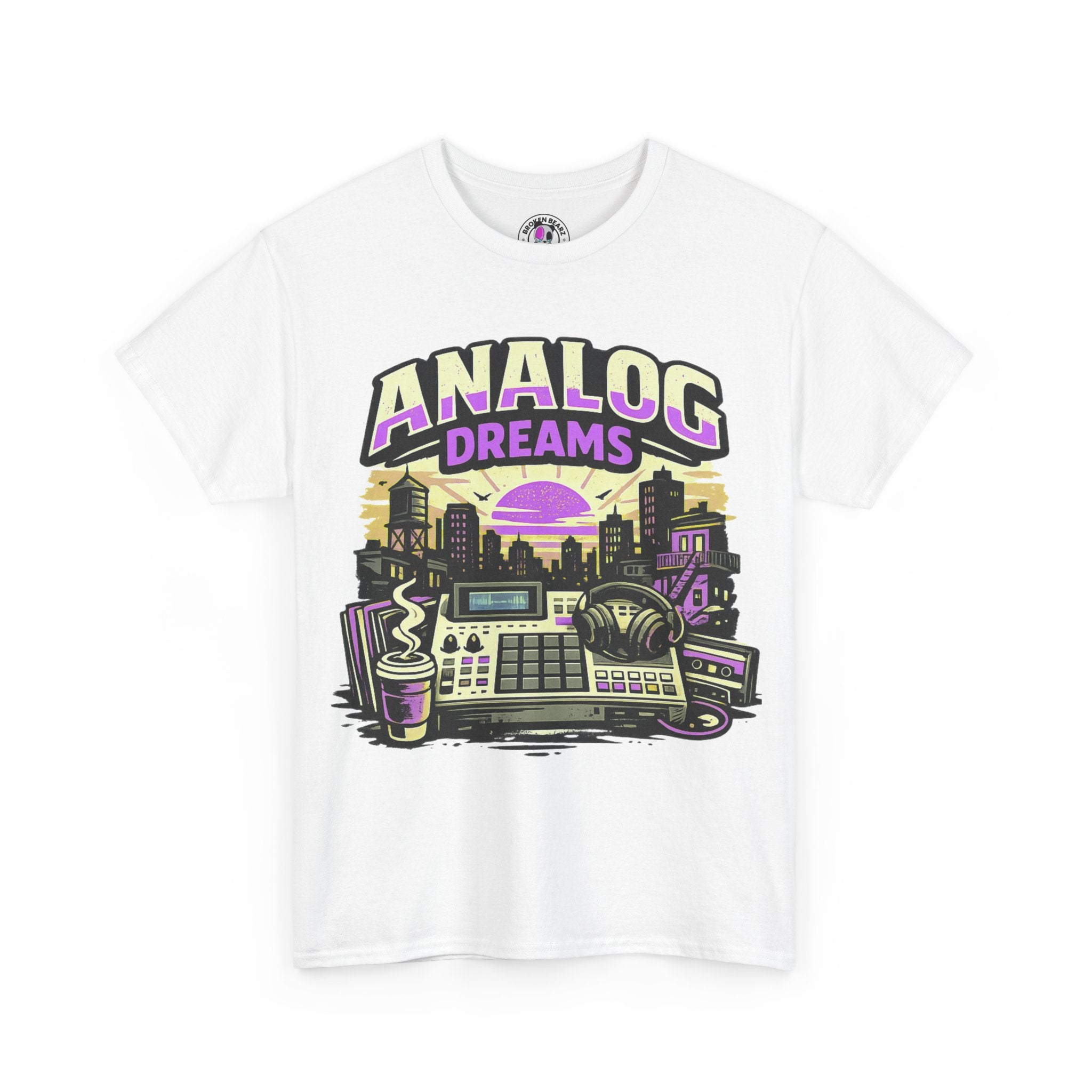 Analog Dreams Tee — Retro Synthwave Music Producer T-Shirt