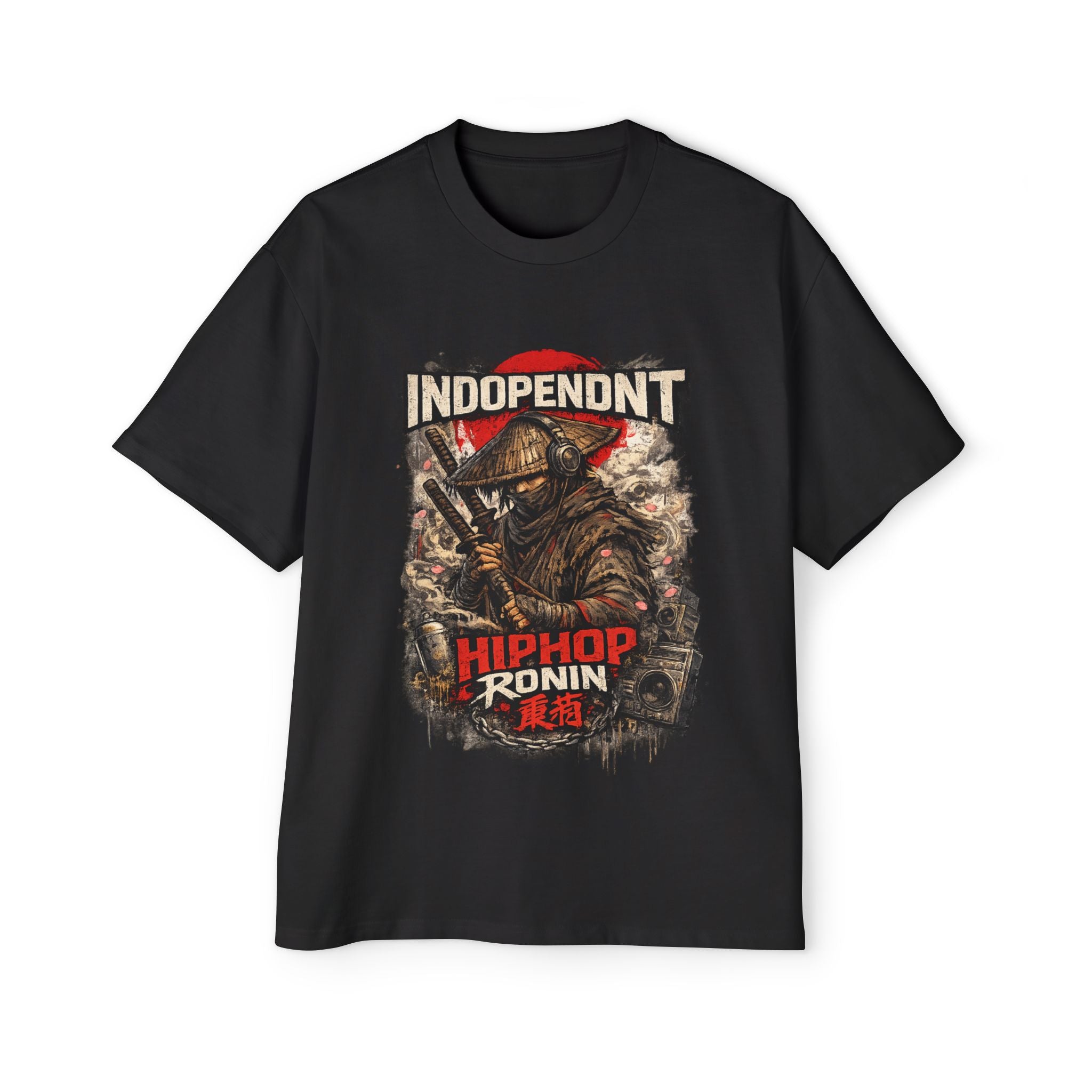 Hip Hop Ronin Tee — "Independent" Samurai Streetwear Graphic T-Shirt