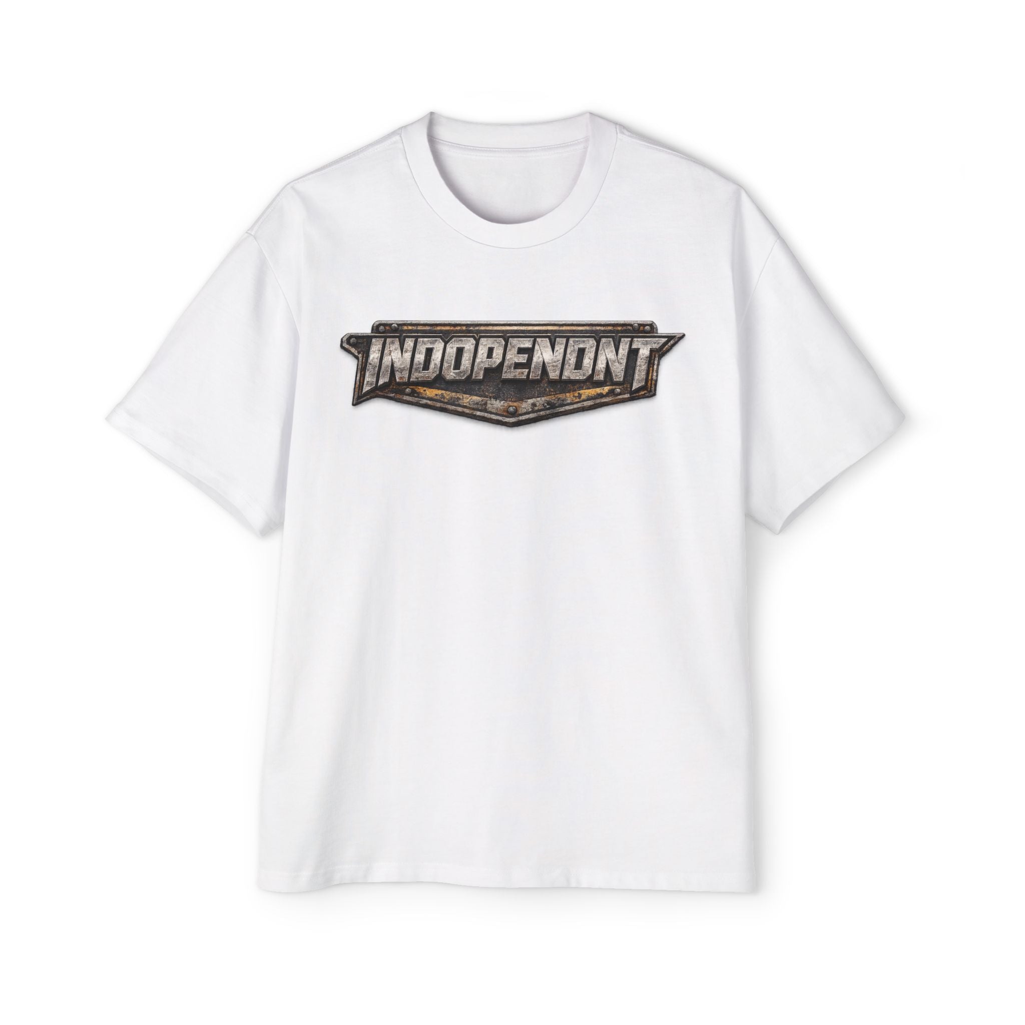 Independent Logo Tee — Vintage Motorcycle-Inspired Men's Oversized T-Shirt