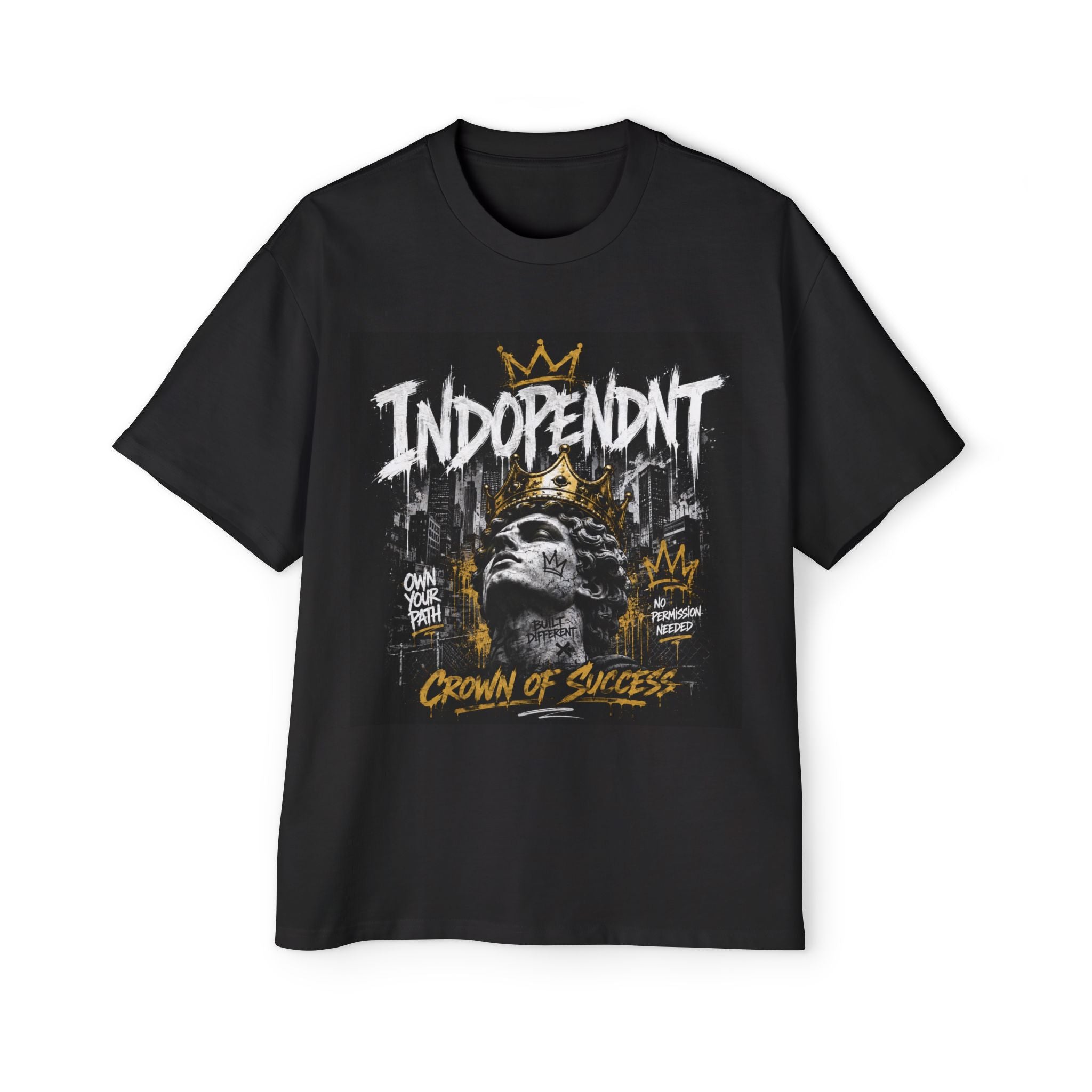 Independent Crown Tee — Men's Graphic Oversized Streetwear