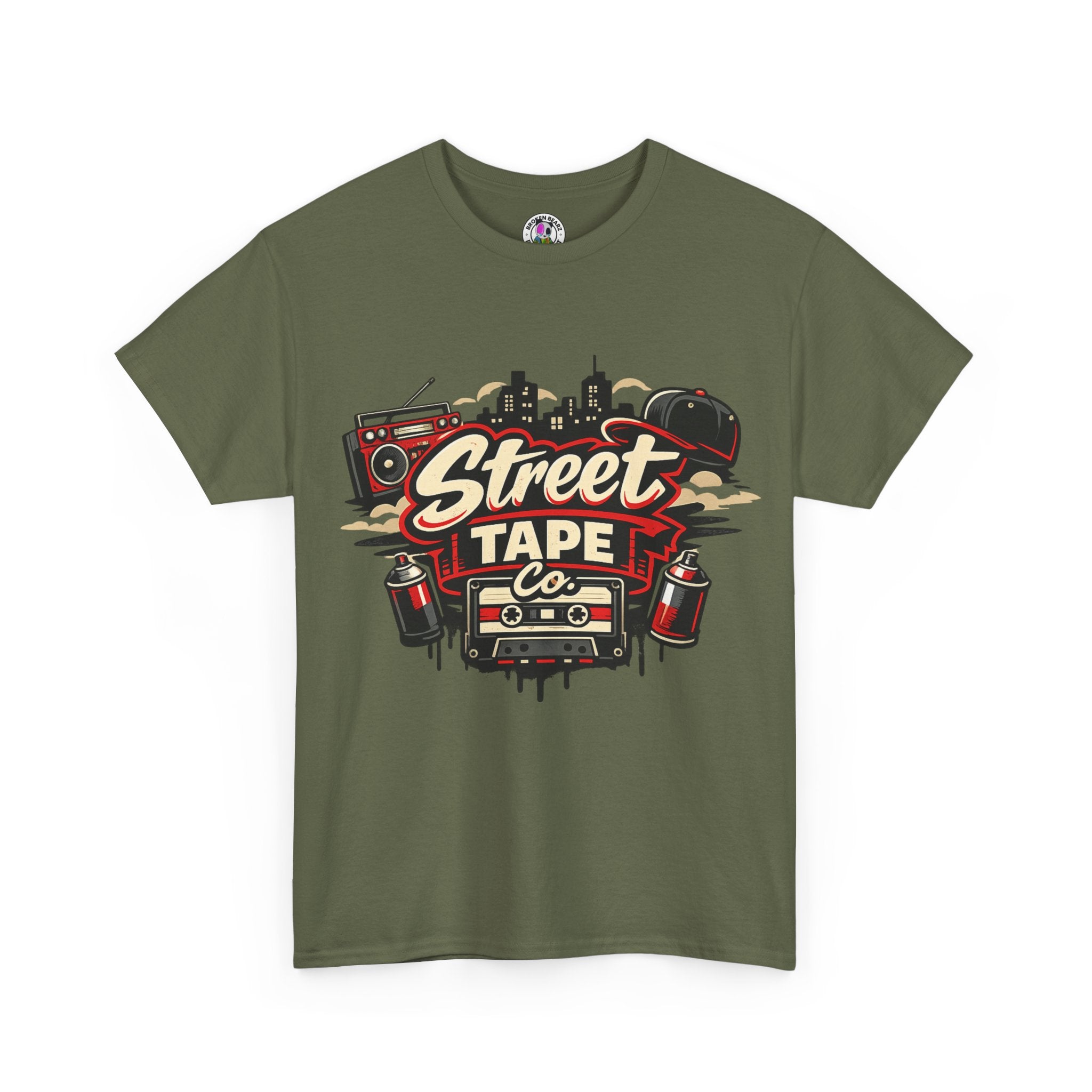 Street Tape Co. Graphic Tee – Retro Boombox Cassette Hip Hop T-Shirt