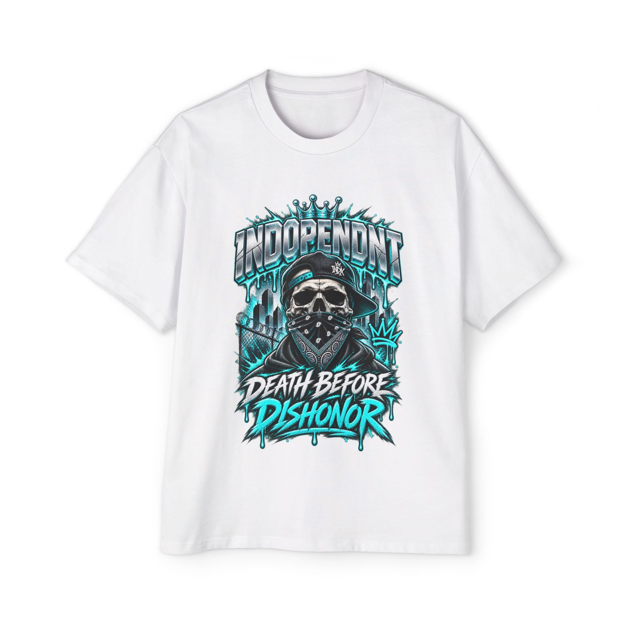 Death Before Dishonor Graphic Tee — Skull Bandana 'Indopendent' Streetwear