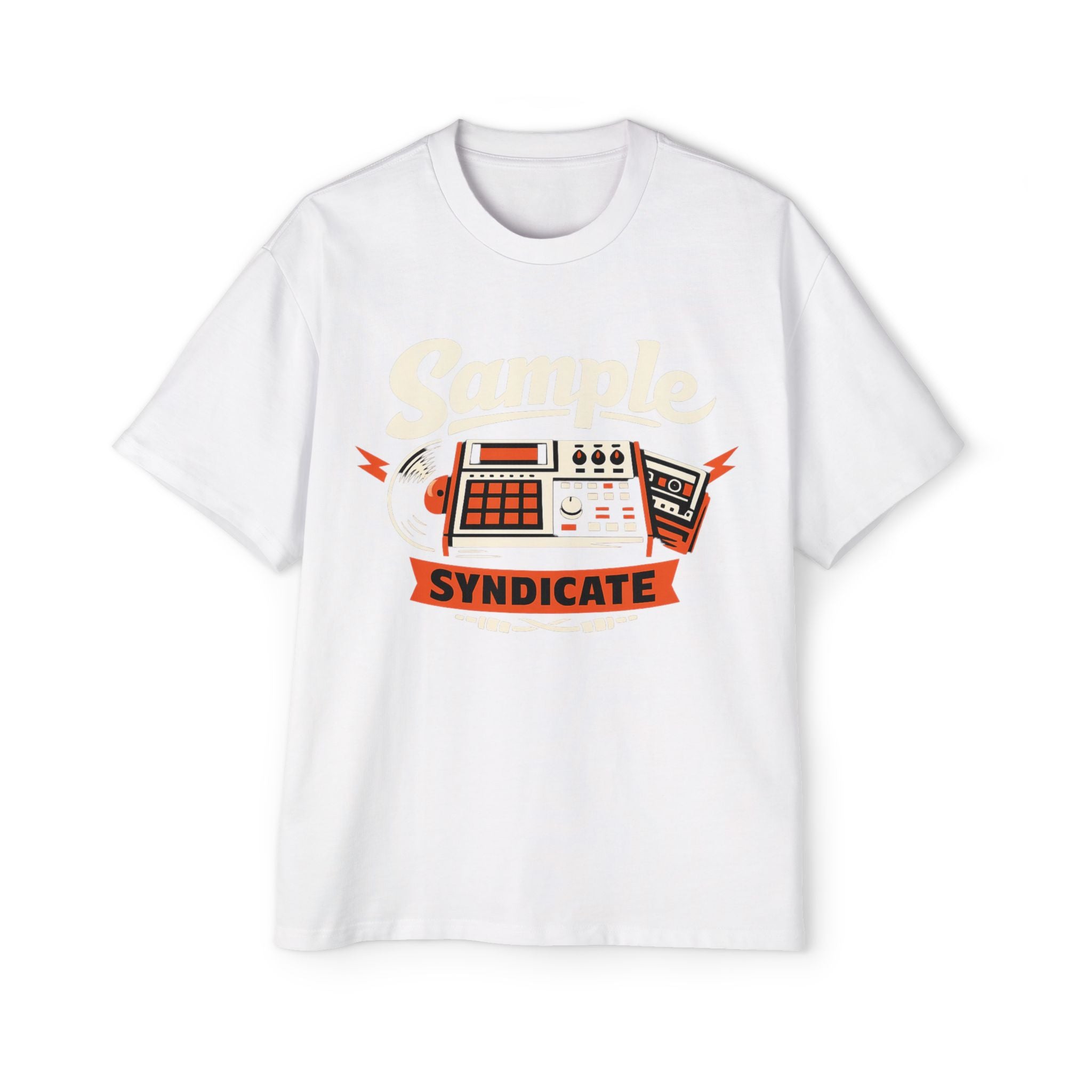 Syndicate Retro Drum Machine Tee — Vintage Music Producer Graphic T-Shirt
