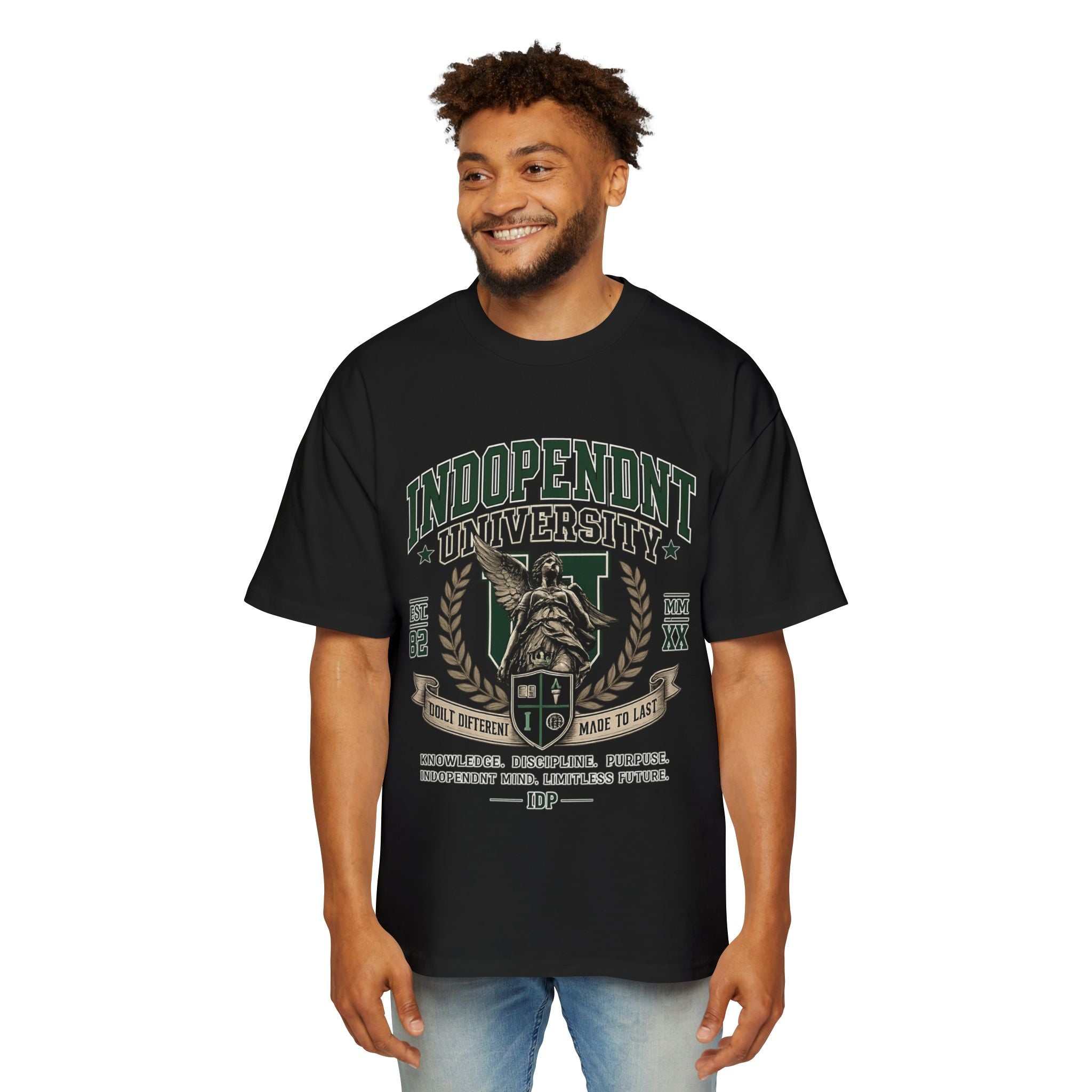 Independent University Graphic Tee — Classic Collegiate Crest T‑Shirt