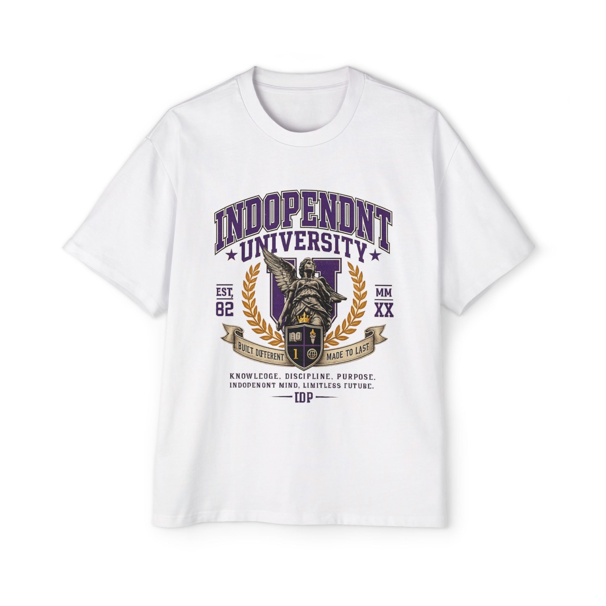 Independent University Graphic Tee — Vintage Collegiate Oversized Men's T-Shirt