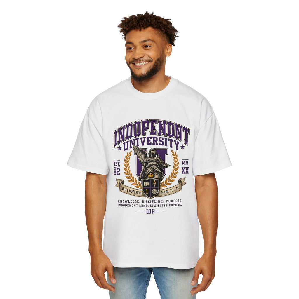 Independent University Graphic Tee — Vintage Collegiate Oversized Men's T-Shirt