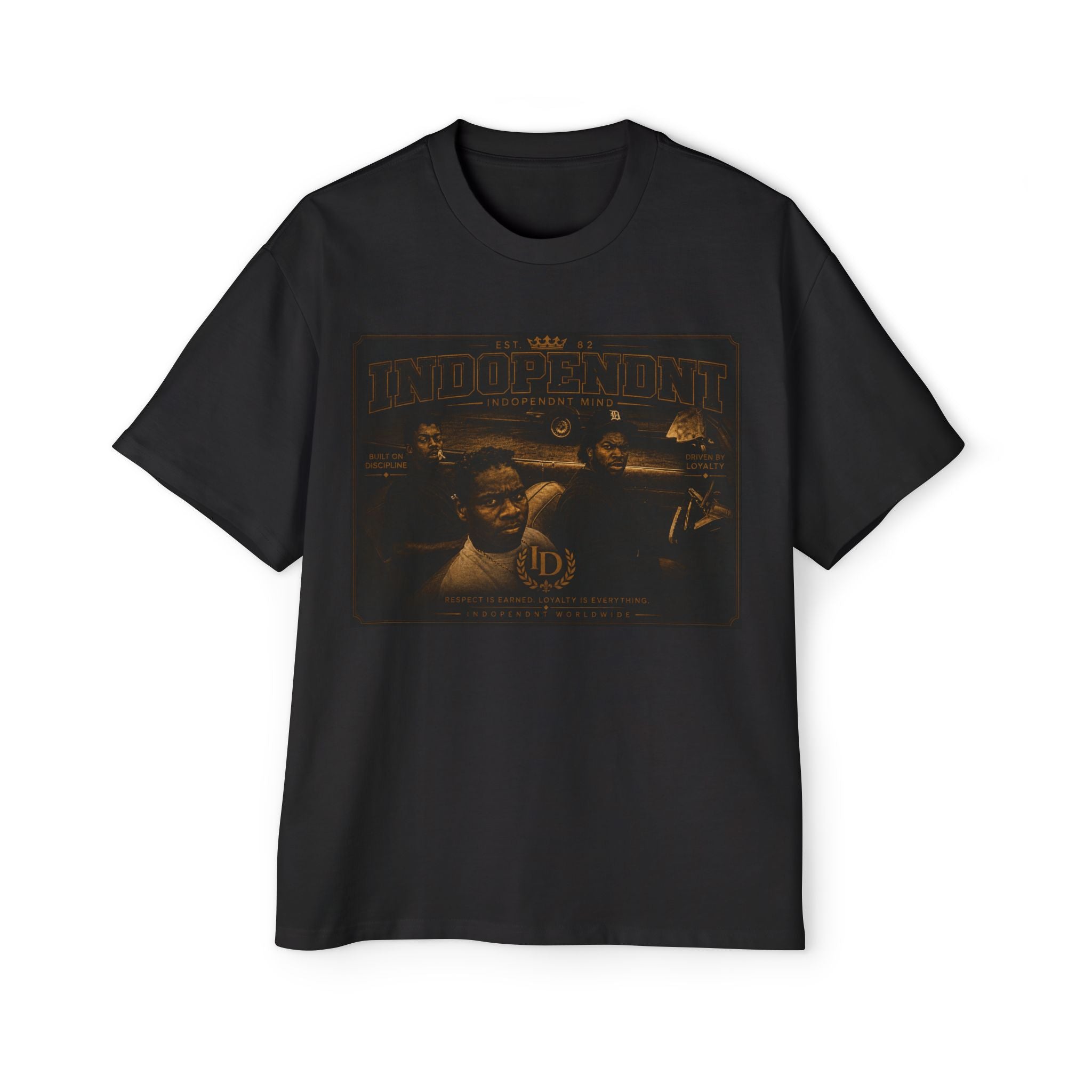 Men's Oversized Tee — Vintage Hip Hop Crew Photo Graphic