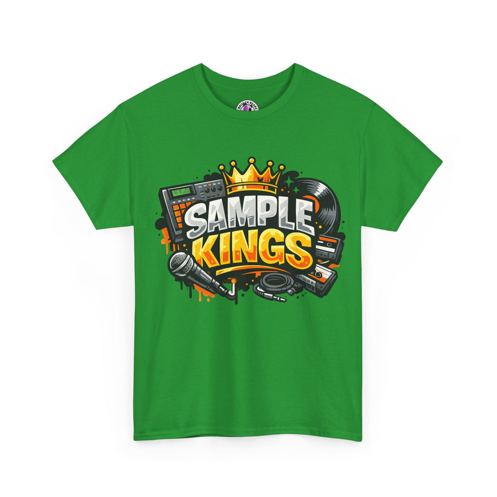 Sample Kings T-Shirt — DJ Vinyl Music Tee with Crown Graphic