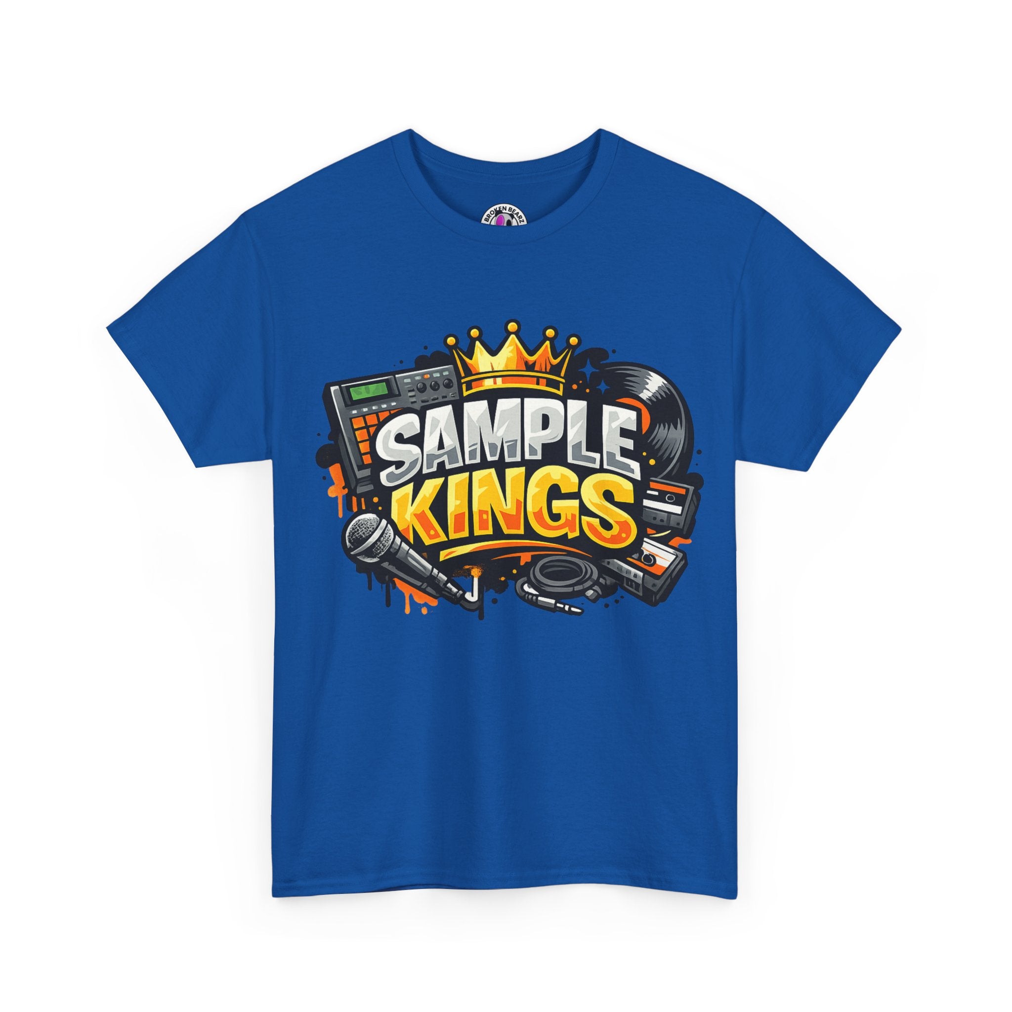 Sample Kings T-Shirt — DJ Vinyl Music Tee with Crown Graphic