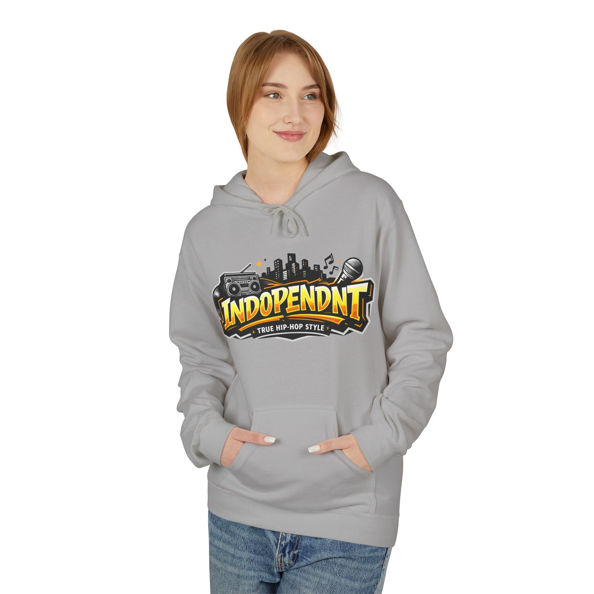 Independent Music Hoodie – "Indopendnt" Rap & Mic Graphic Pullover