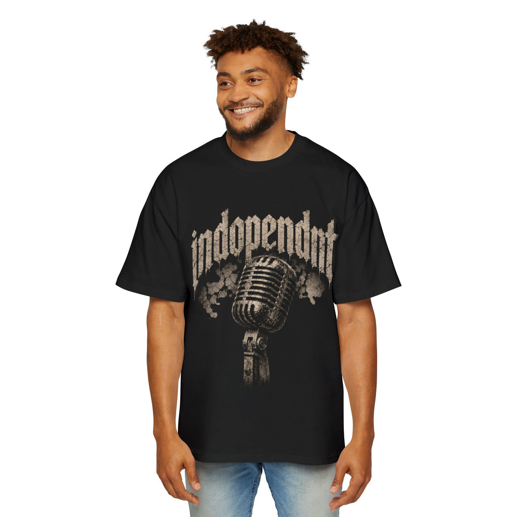 Indovpendnt Vintage Microphone Tee — Retro Rock Music Graphic Men’s T‑Shirt
