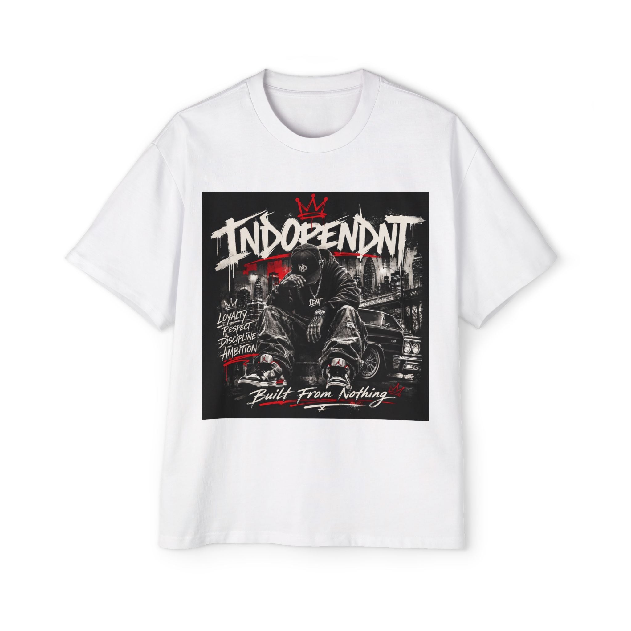 Graphic Tee — "Independent: Built From Nothing" Oversized Men's T‑Shirt