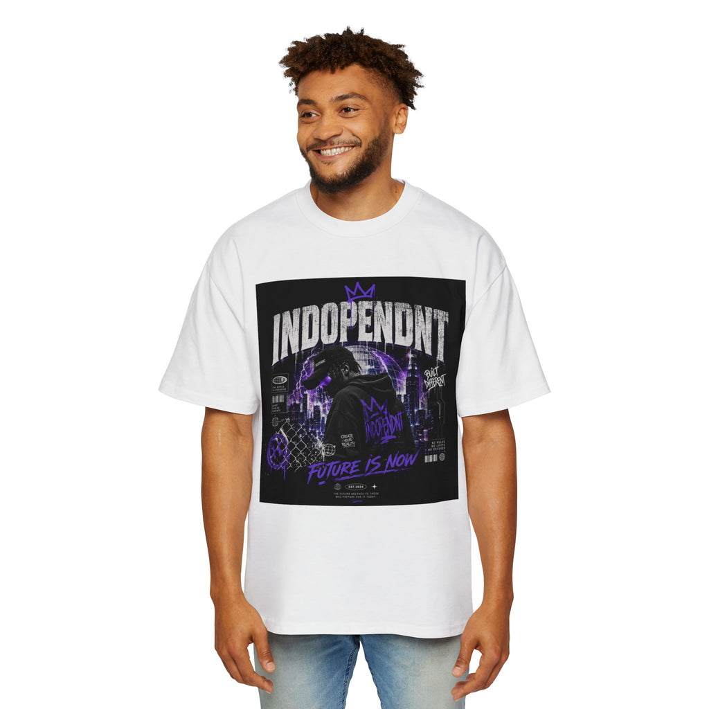 Independent Futuristic Graphic Tee — "Future Is Now" Oversized Men's T-Shirt