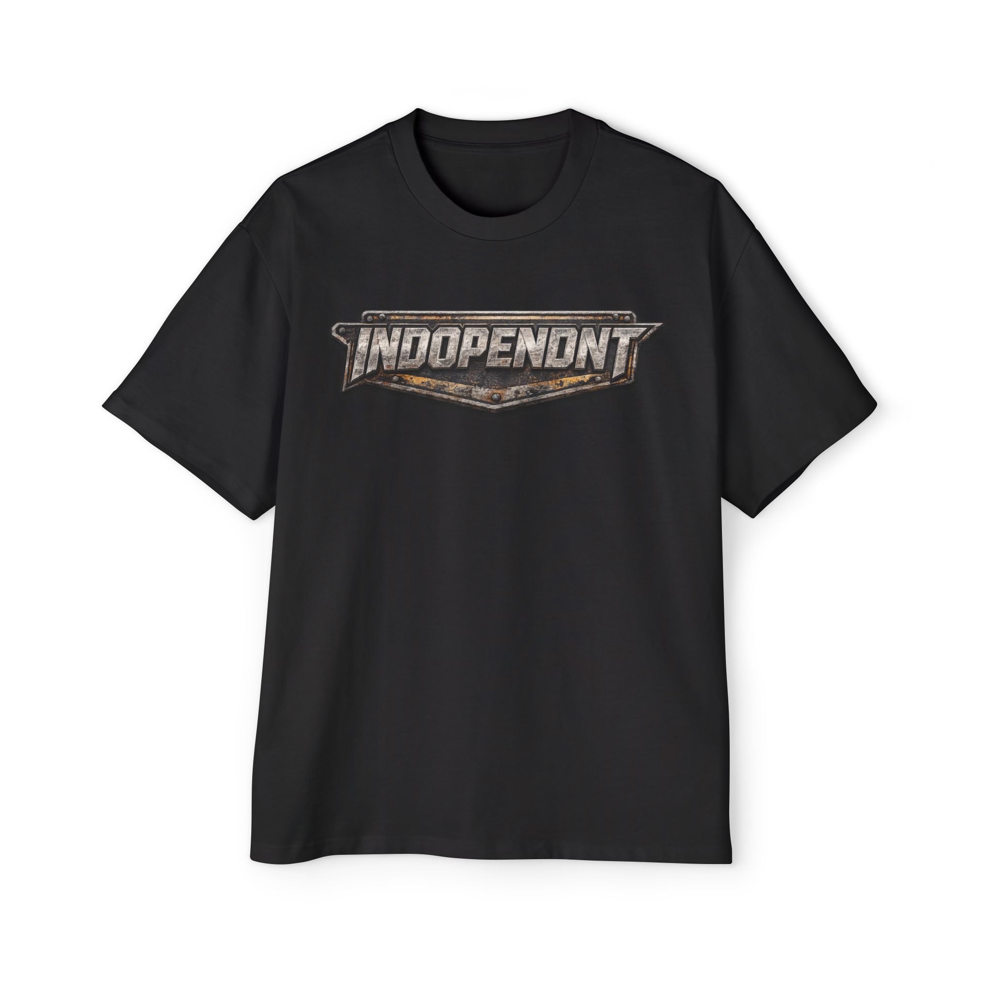 Independent Logo Tee — Vintage Motorcycle-Inspired Men's Oversized T-Shirt