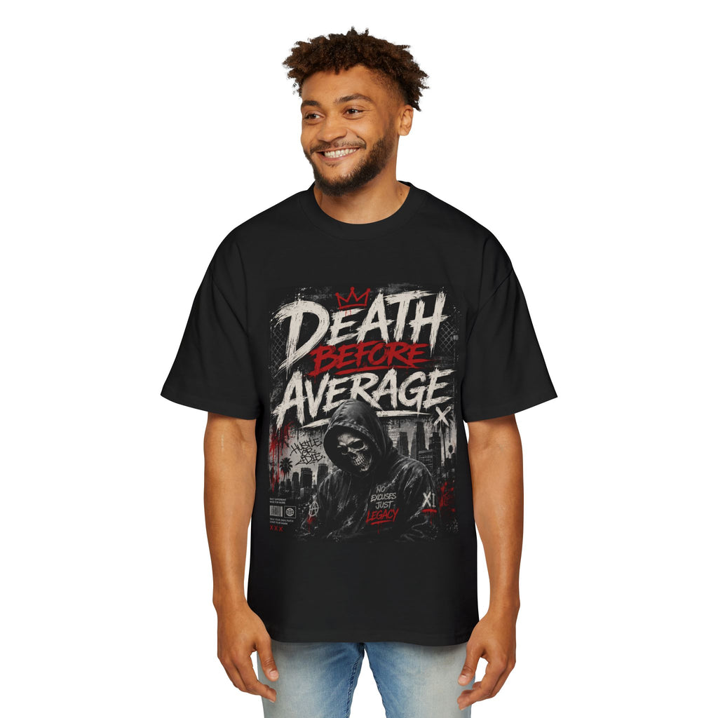 Death Before Average Graphic Tee — Men's Oversized Streetwear