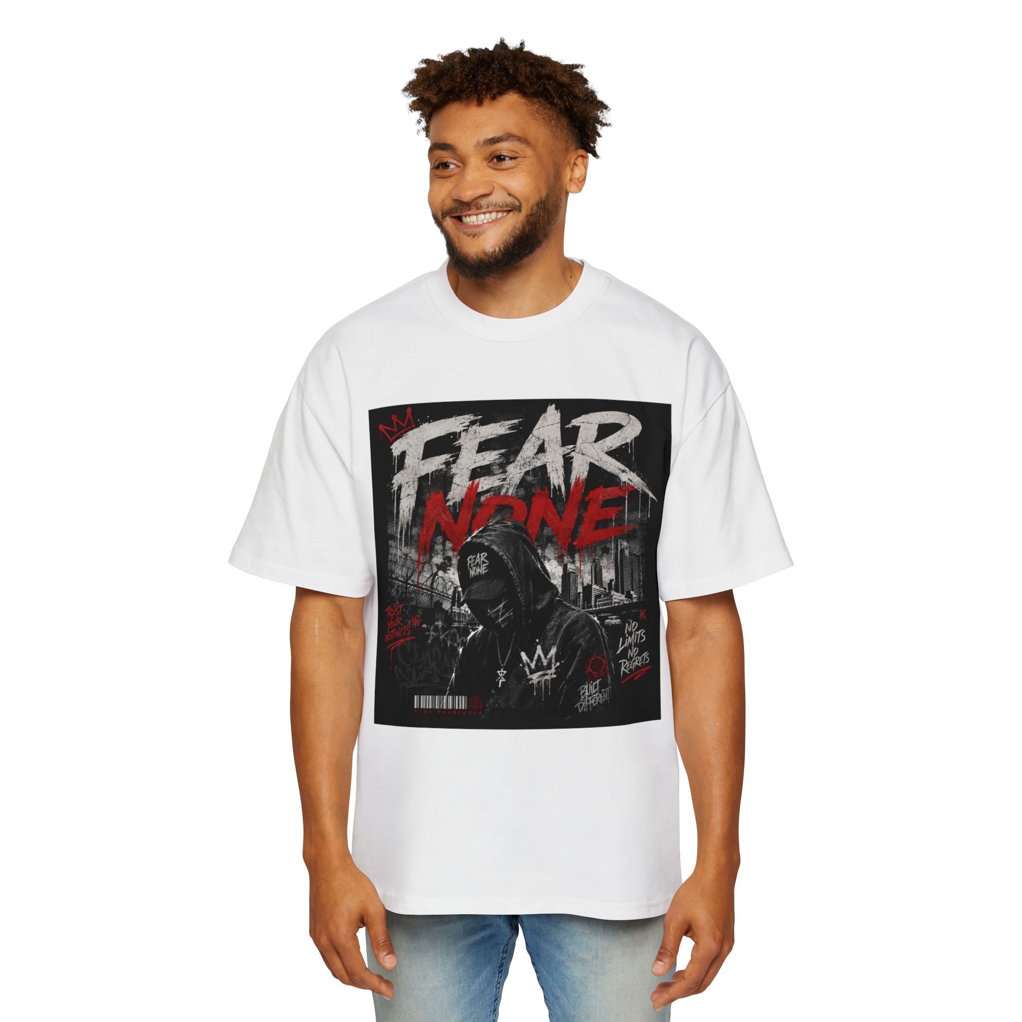 Fear None Graphic Tee — Men's Oversized Streetwear T-Shirt