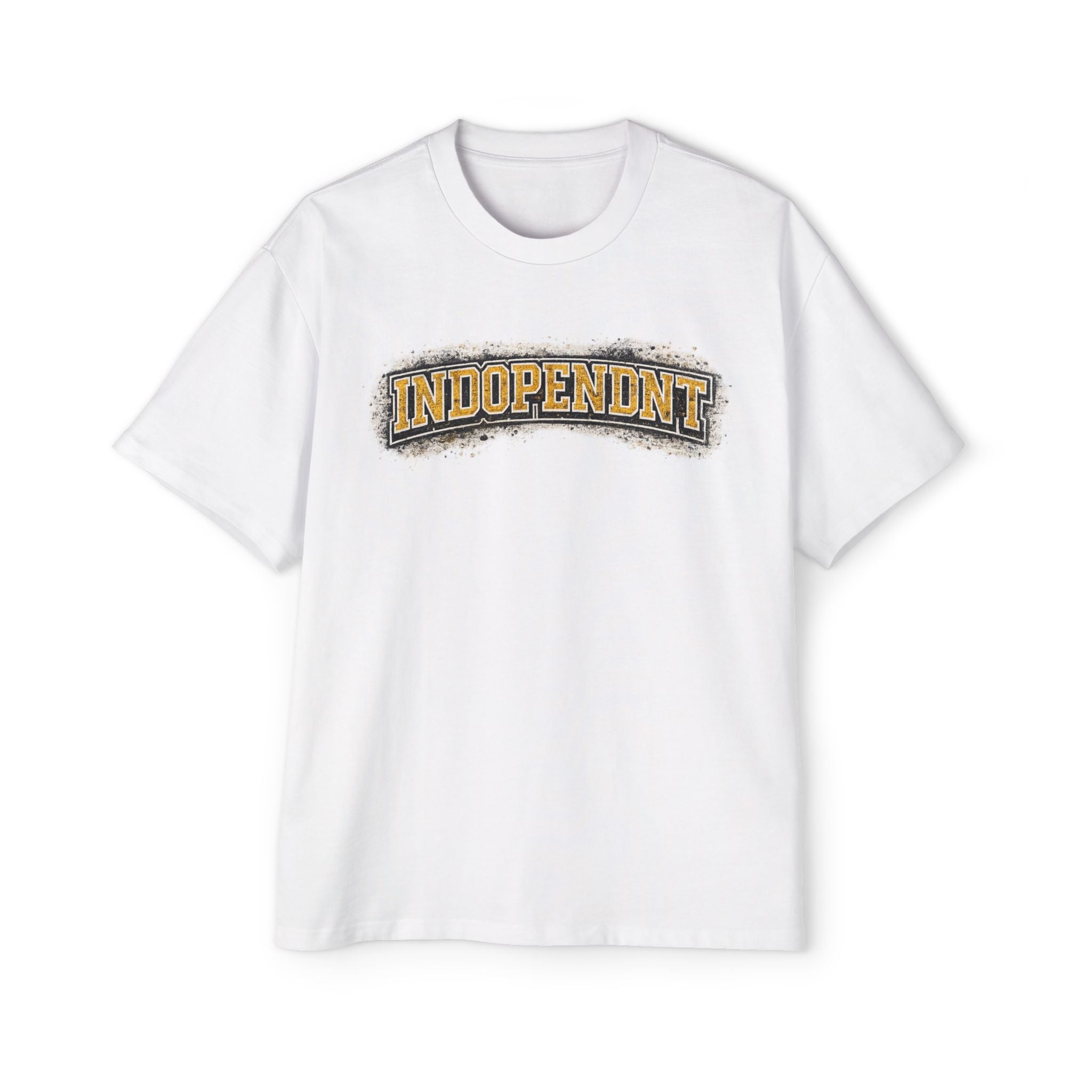 Independent Graphic Tee — Men's Oversized White Shirt