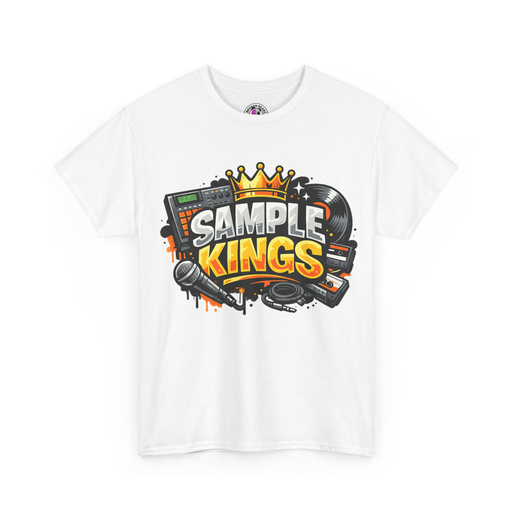 Sample Kings T-Shirt — DJ Vinyl Music Tee with Crown Graphic