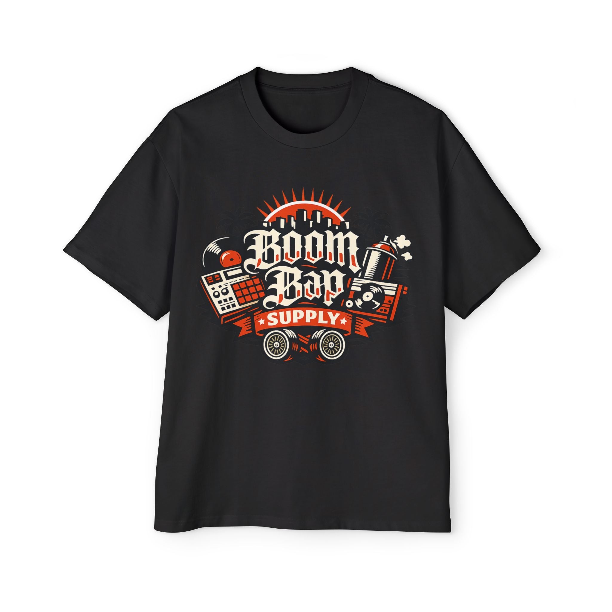 Boom Bang Supply Graphic Tee — Retro DJ Music Streetwear T-Shirt