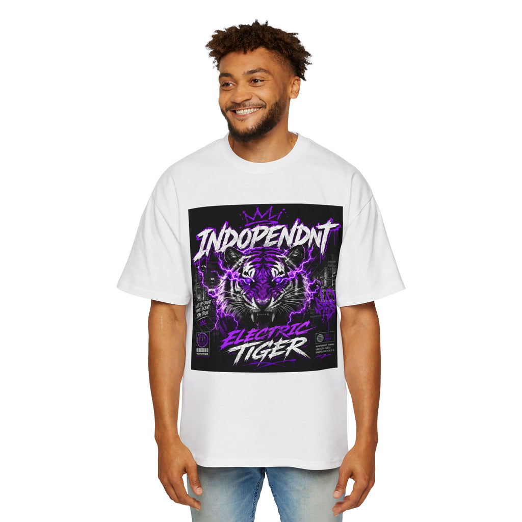 Electric Tiger Graphic Tee — "Indopendnt" Retro Neon Streetwear