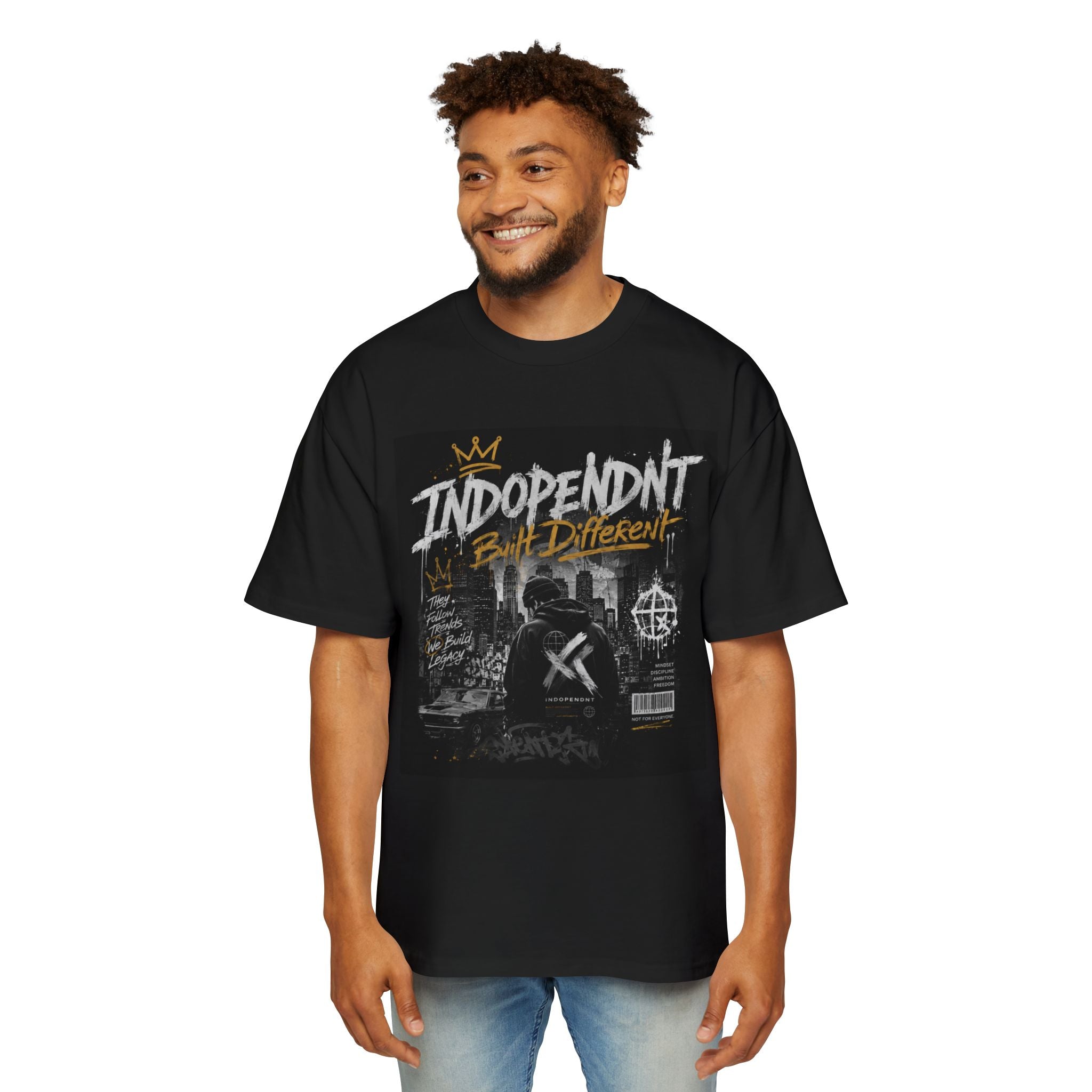 Independent But Different Graphic Tee — Urban Streetwear Men's Oversized T-Shirt