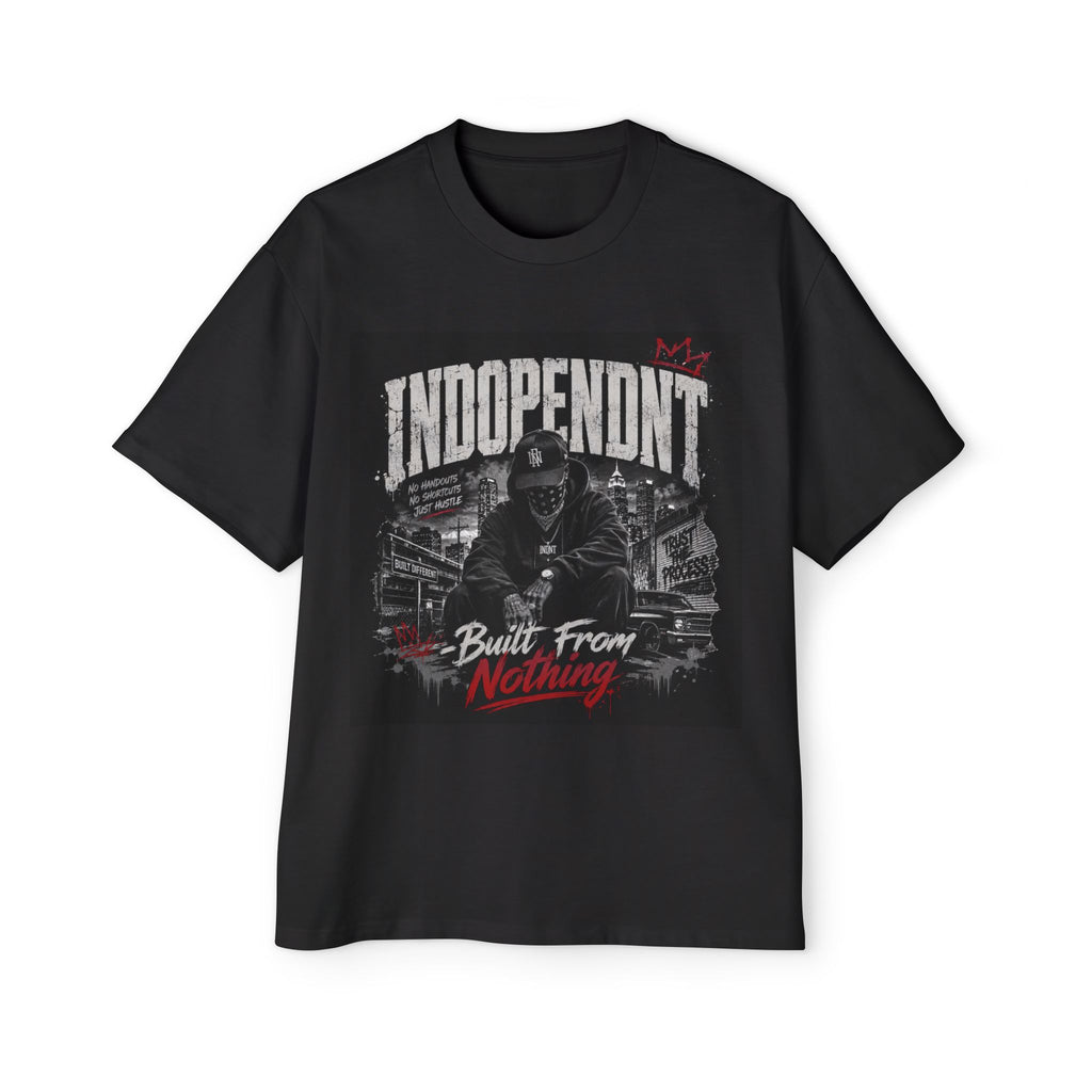 Independent 'Built From Nothing' Graphic Tee — Men's Oversized Streetwear