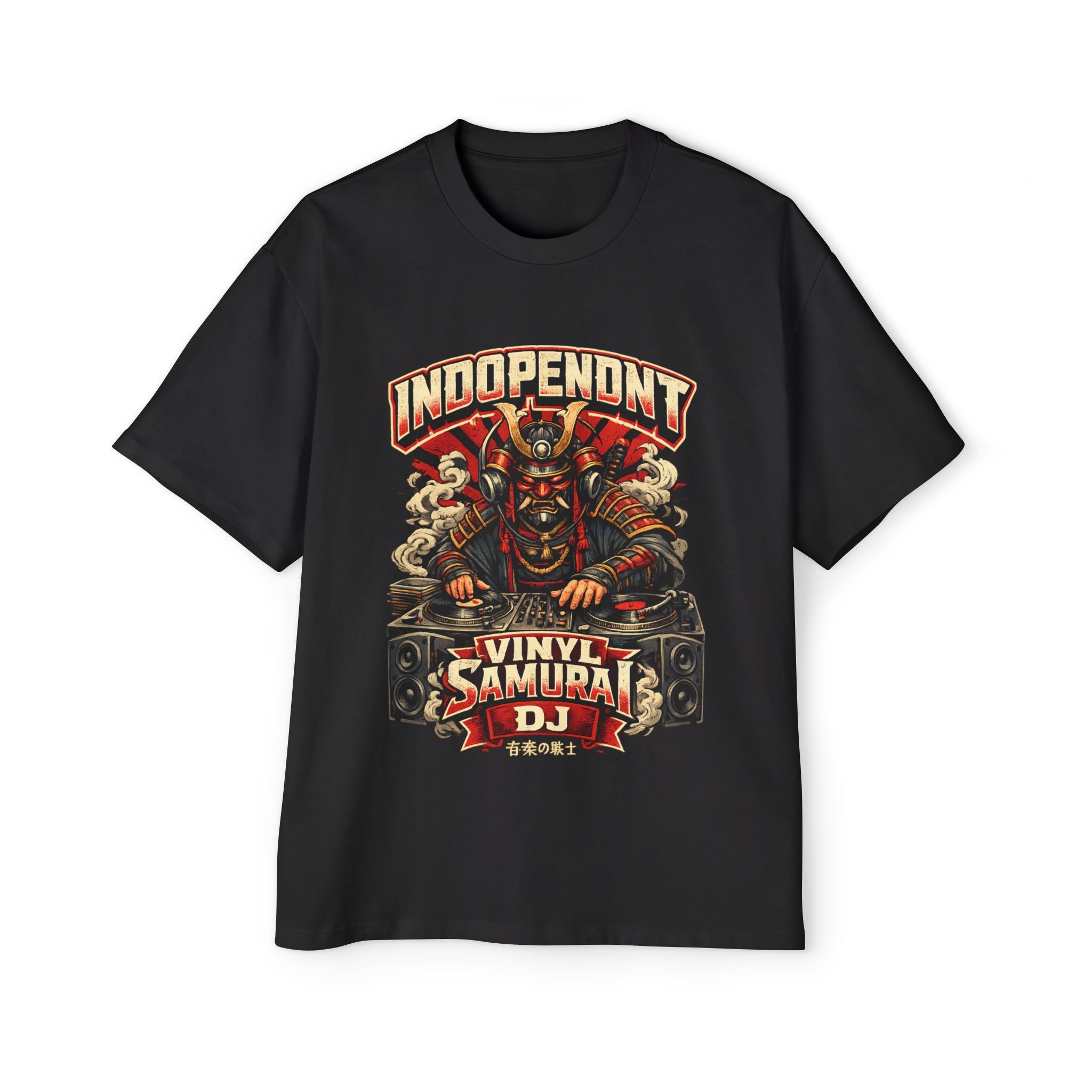 Vinyl Samurai DJ Tee — Independent Samurai Graphic T-Shirt