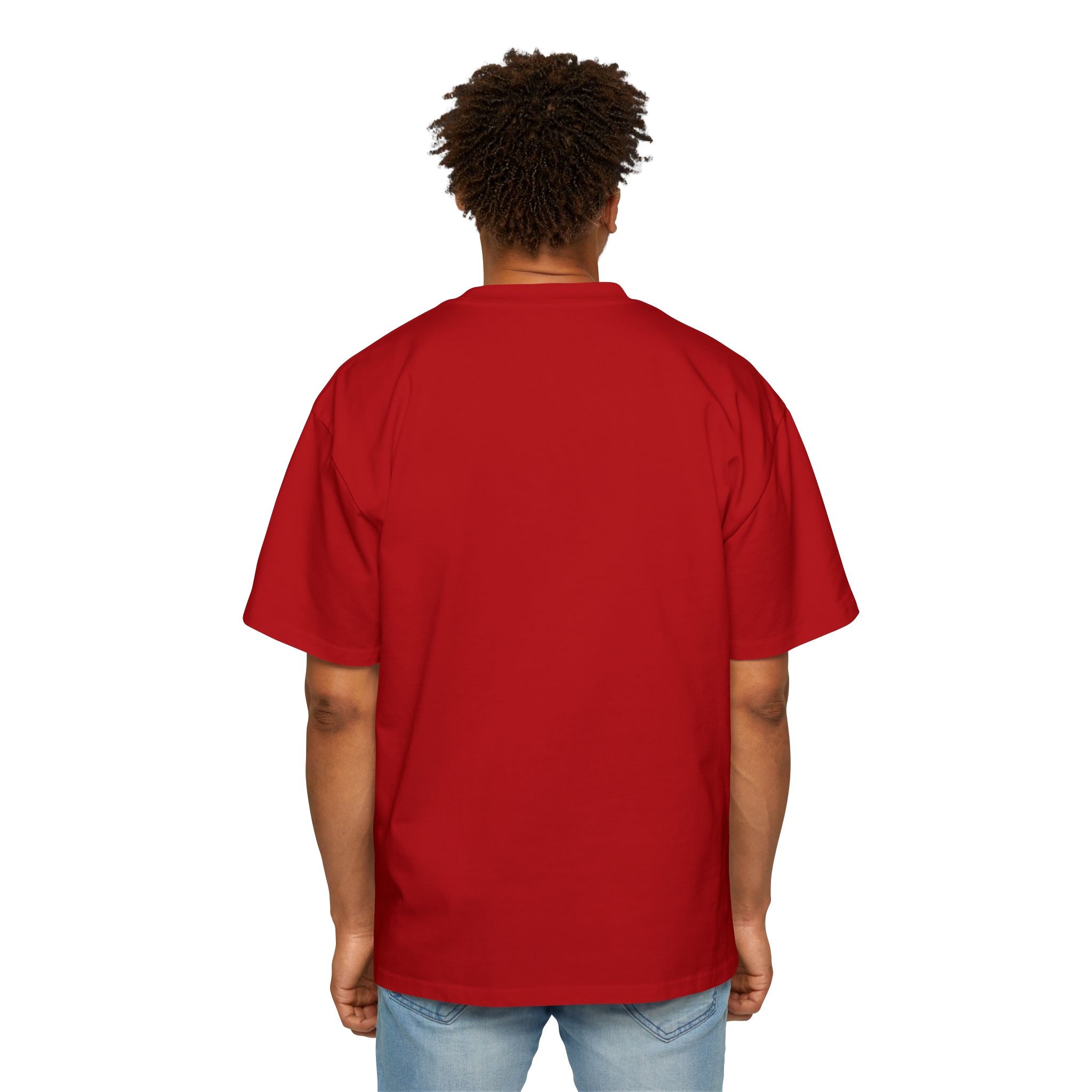 Independnt Script Tee — Retro Yellow & Blue Oversized Men’s T-Shirt