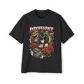 Independent Snake & Roses Tee — Graphic Men's Oversized T-Shirt