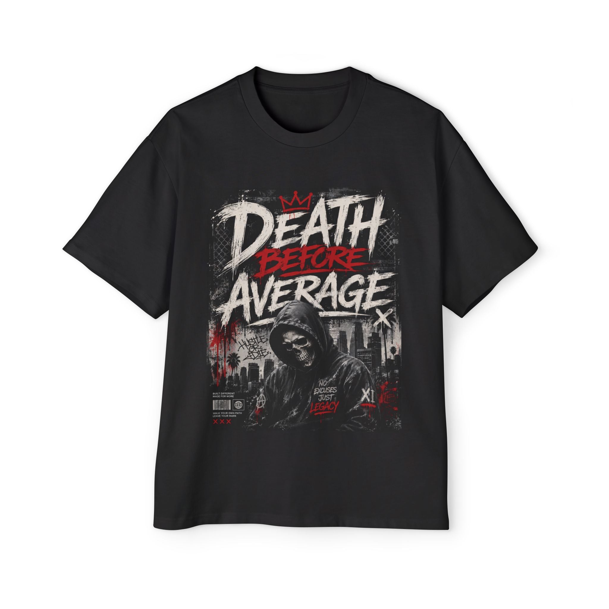 Death Before Average Graphic Tee — Men's Oversized Streetwear
