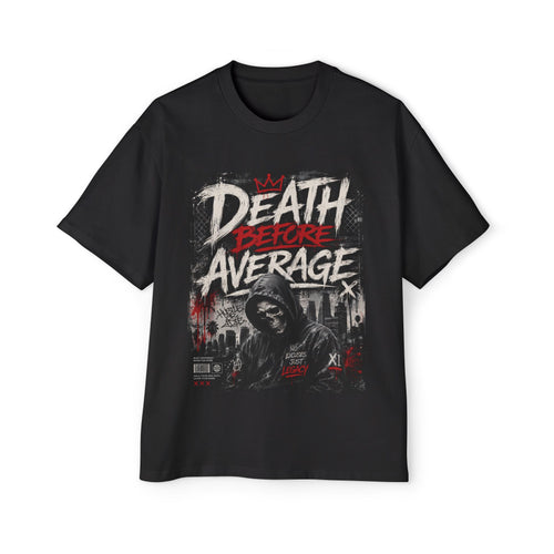 Death Before Average Graphic Tee — Men's Oversized Streetwear