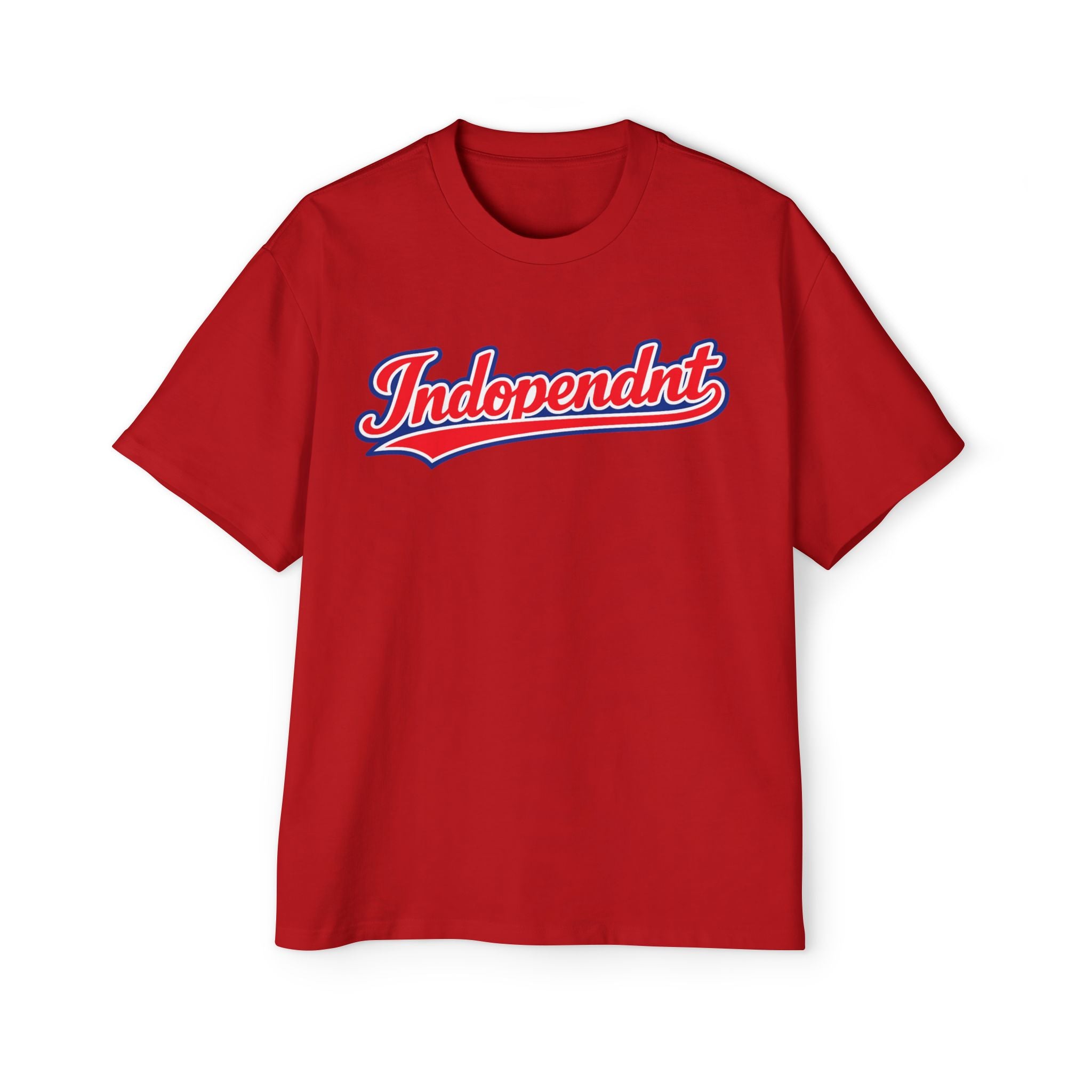 Graphic Tee — "Indopendnt" Retro Script Baseball Shirt