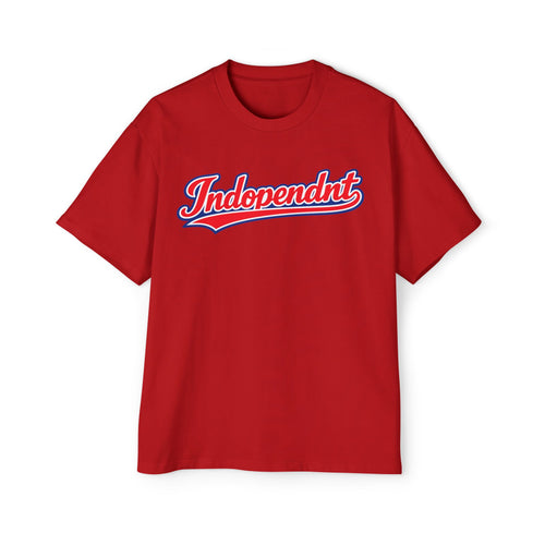 Graphic Tee — "Indopendnt" Retro Script Baseball Shirt