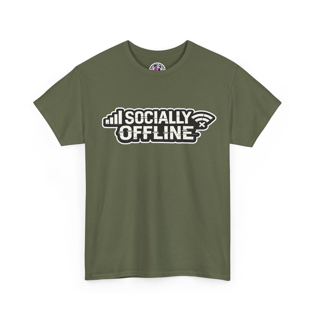 Socially Offline T-Shirt — Low Signal Graphic Tee