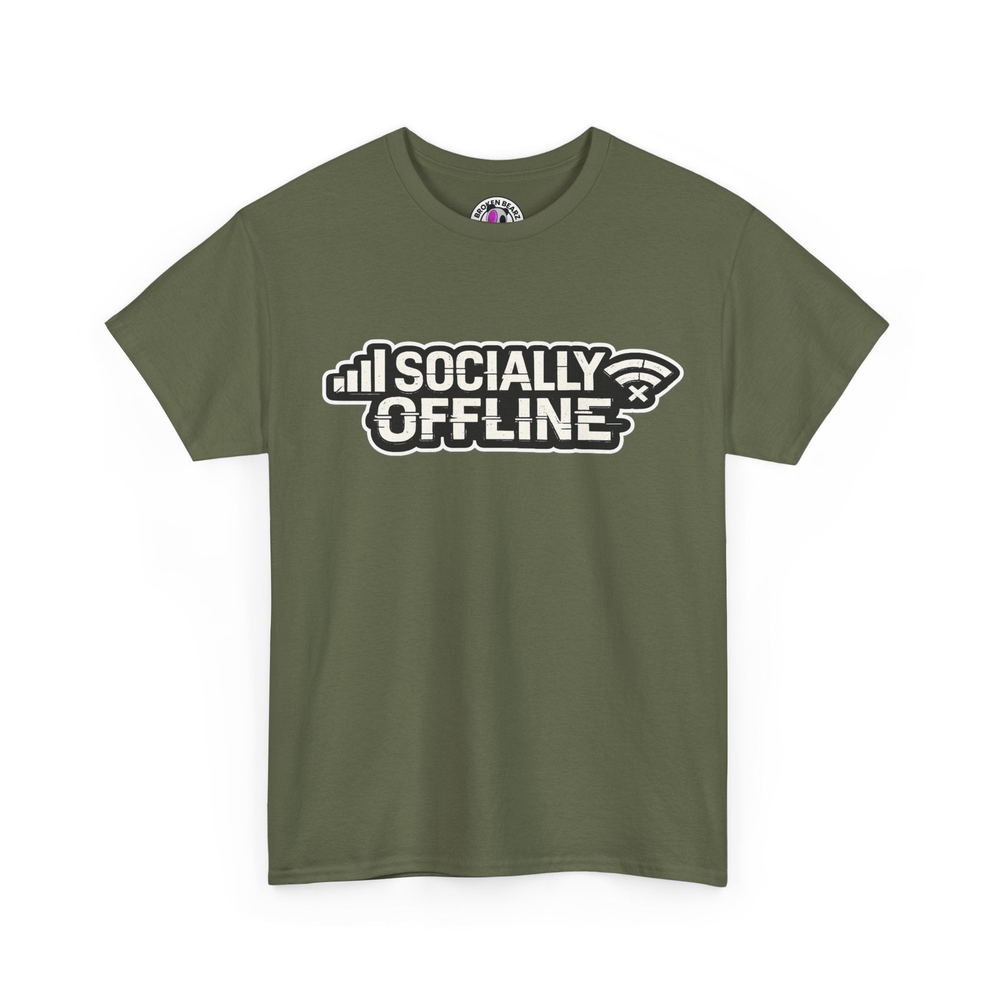 Socially Offline T-Shirt — Low Signal Graphic Tee