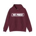 No Press Hoodie – Bold White Logo Pullover