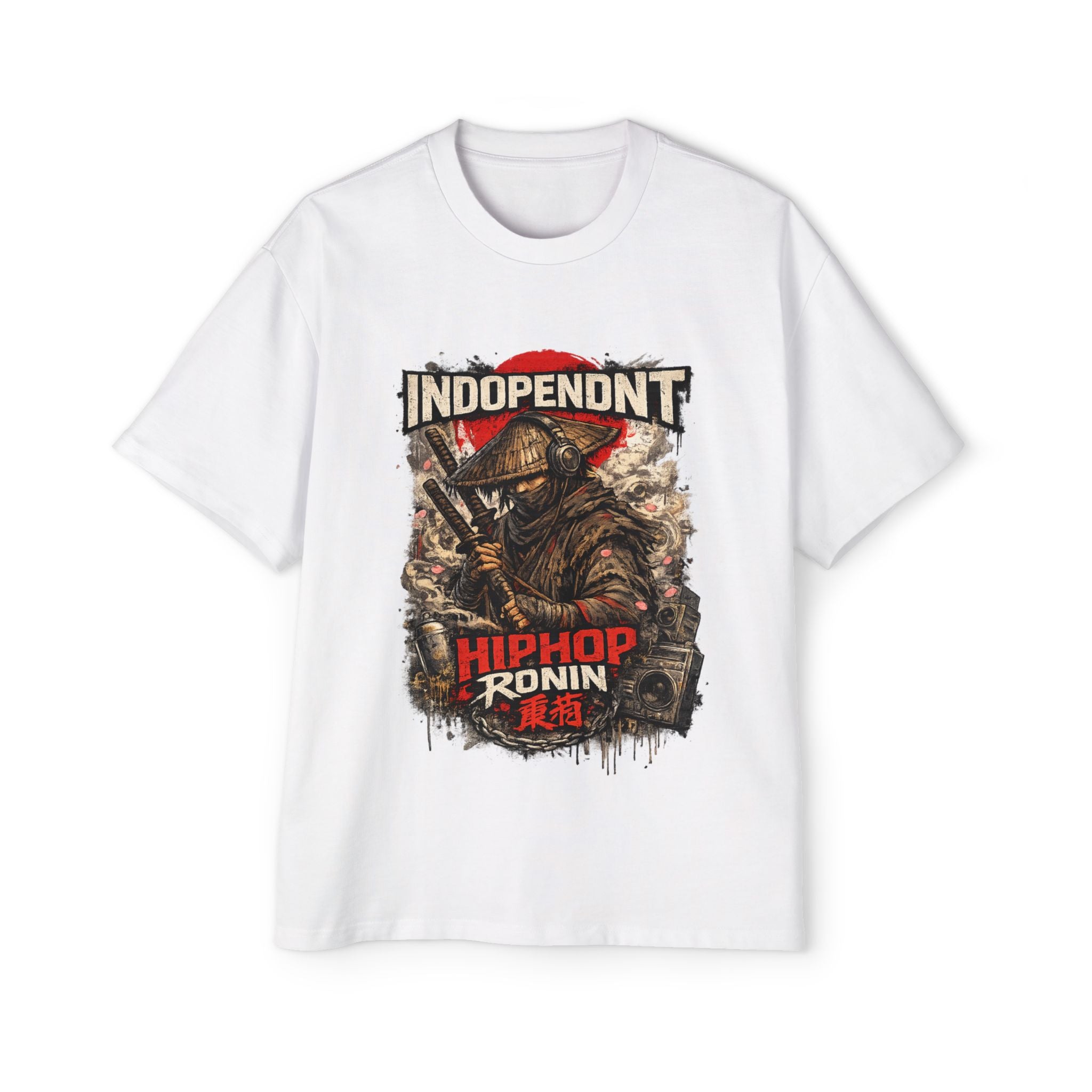 Hip Hop Ronin Tee — "Independent" Samurai Streetwear Graphic T-Shirt