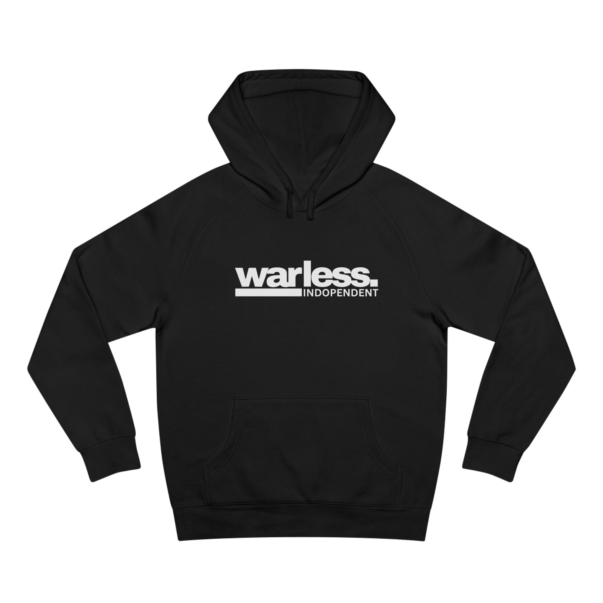 Warless Independent Hoodie — Minimalist Peace Statement Hoodie