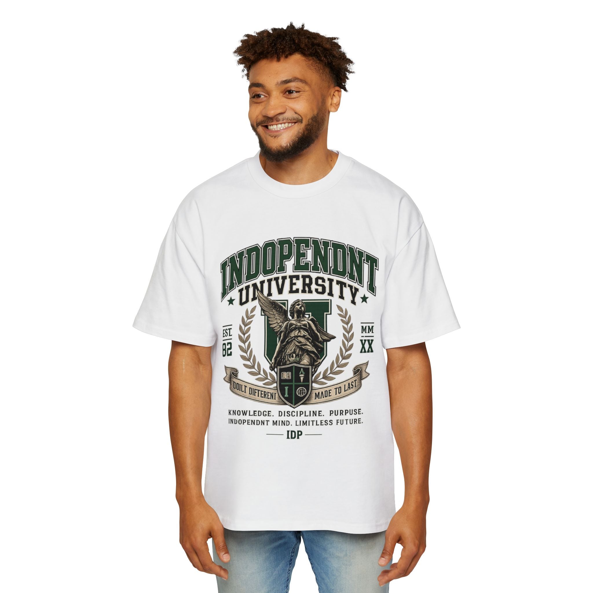 Independent University Graphic Tee — Classic Collegiate Crest T‑Shirt