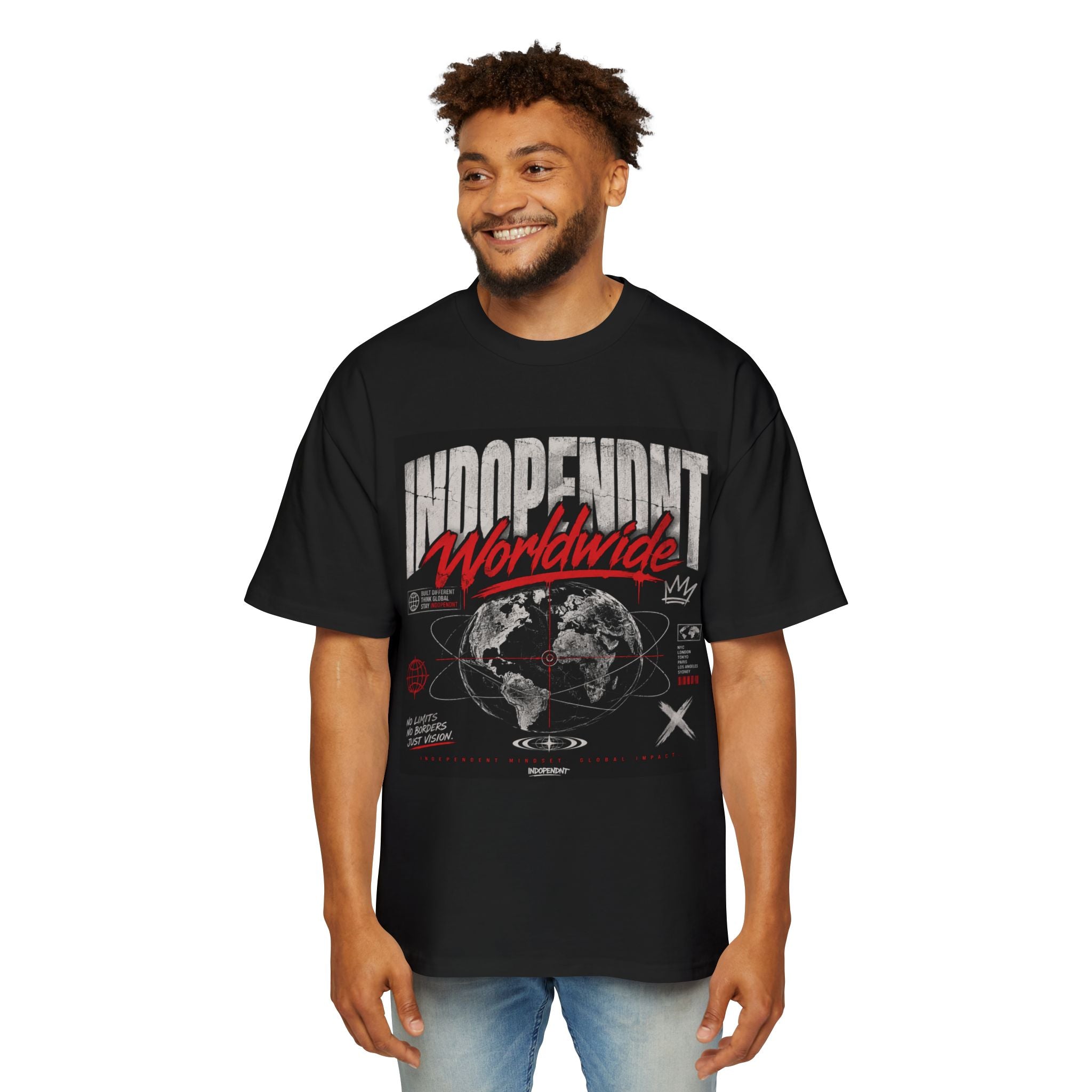 Graphic Tee — "Independent Worldwide" Oversized Men’s T-Shirt