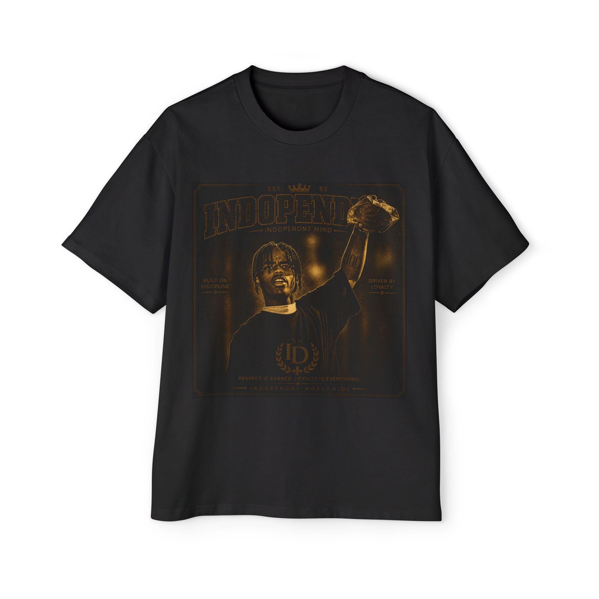 Men's Oversized Tee — Victory Trophy Retro Graphic