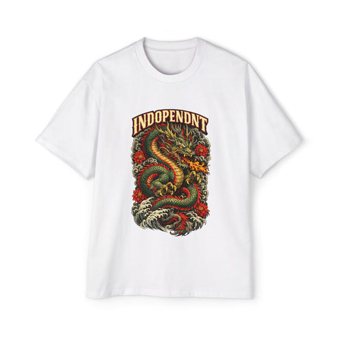 Dragon Graphic Tee — "Indopendt" Oversized Men's Streetwear T-Shirt