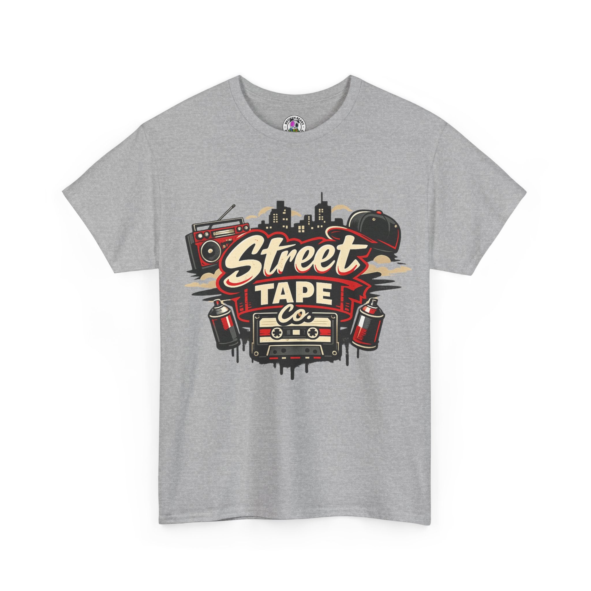 Street Tape Co. Graphic Tee – Retro Boombox Cassette Hip Hop T-Shirt