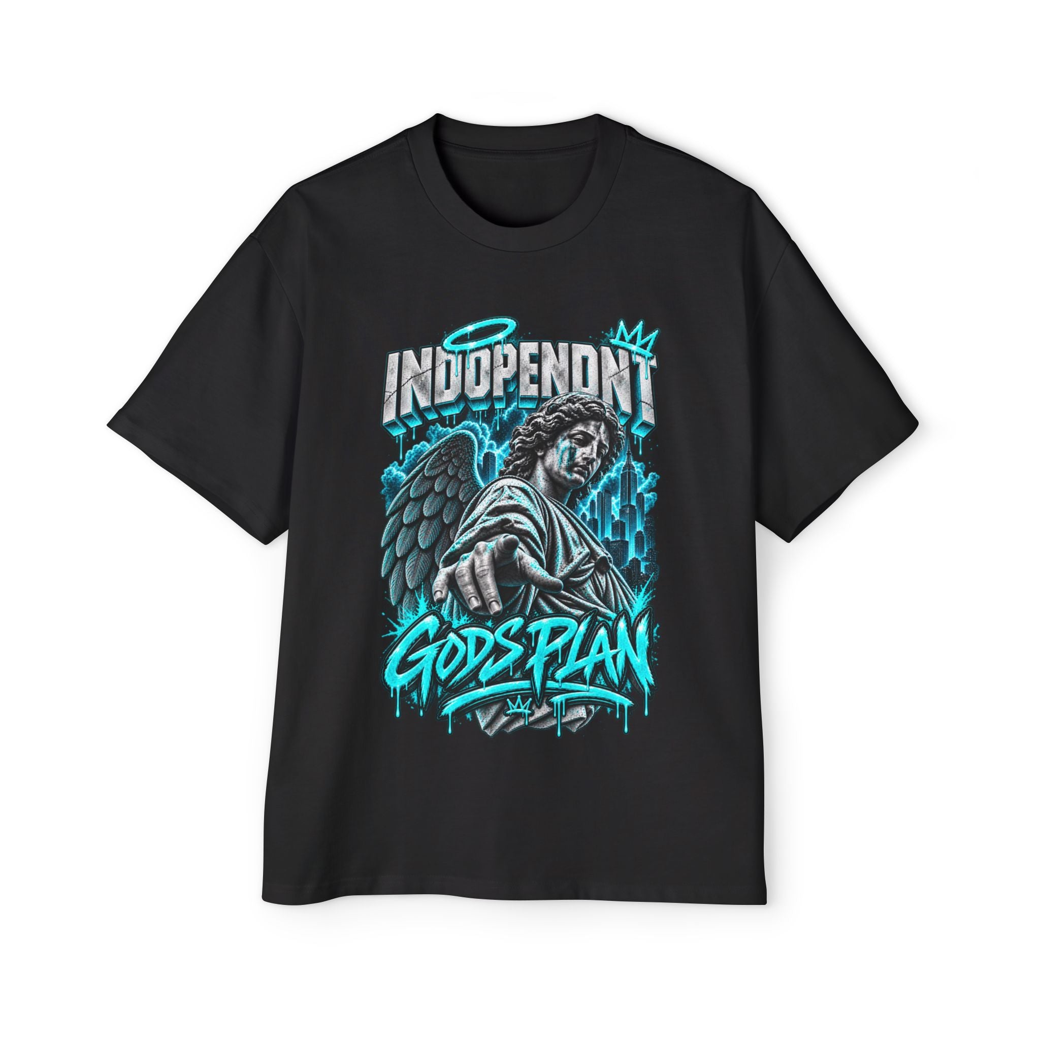 Graphic Tee — "God's Plan" Angel Streetwear T-Shirt